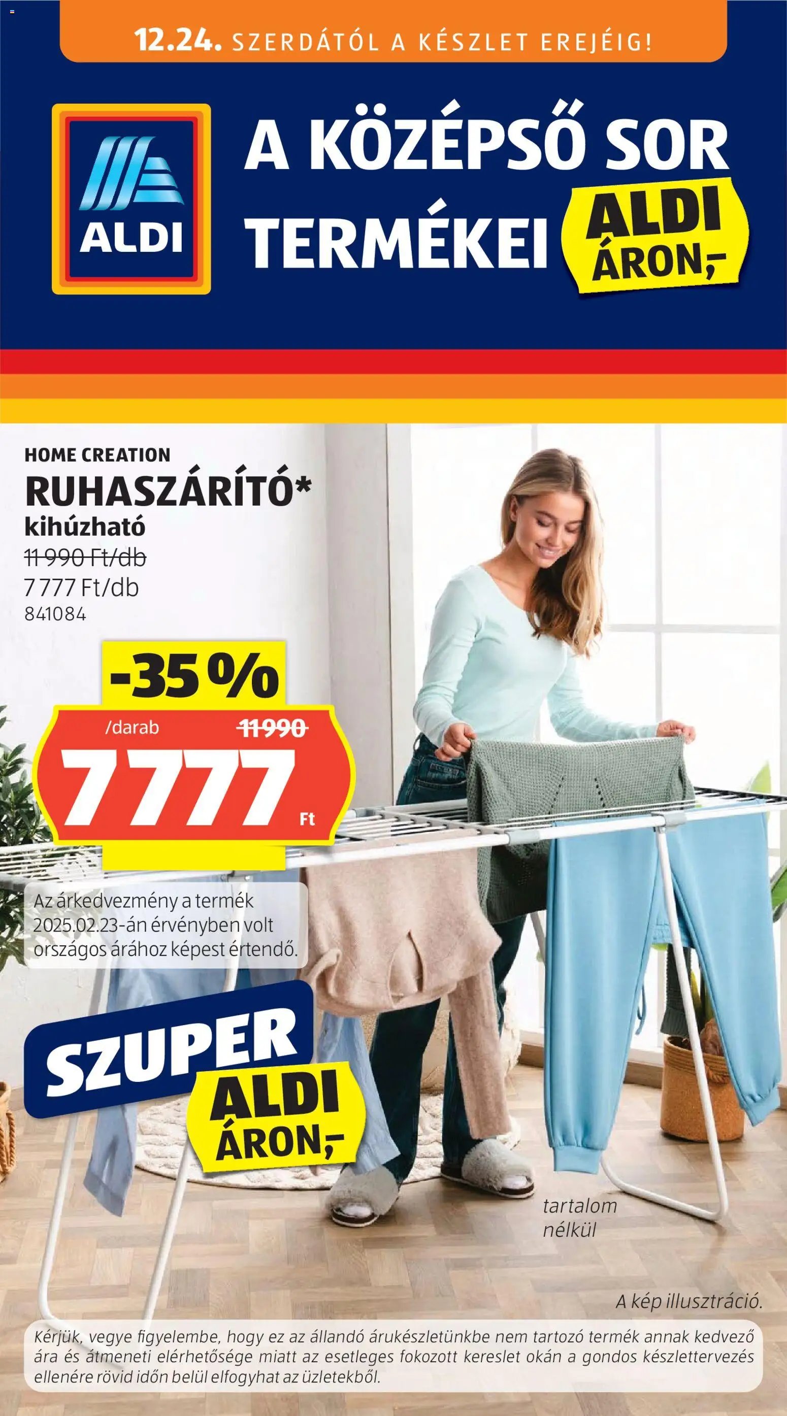 Aldi újság 2025.12.24. Középső sor termékei (2025-12-24)