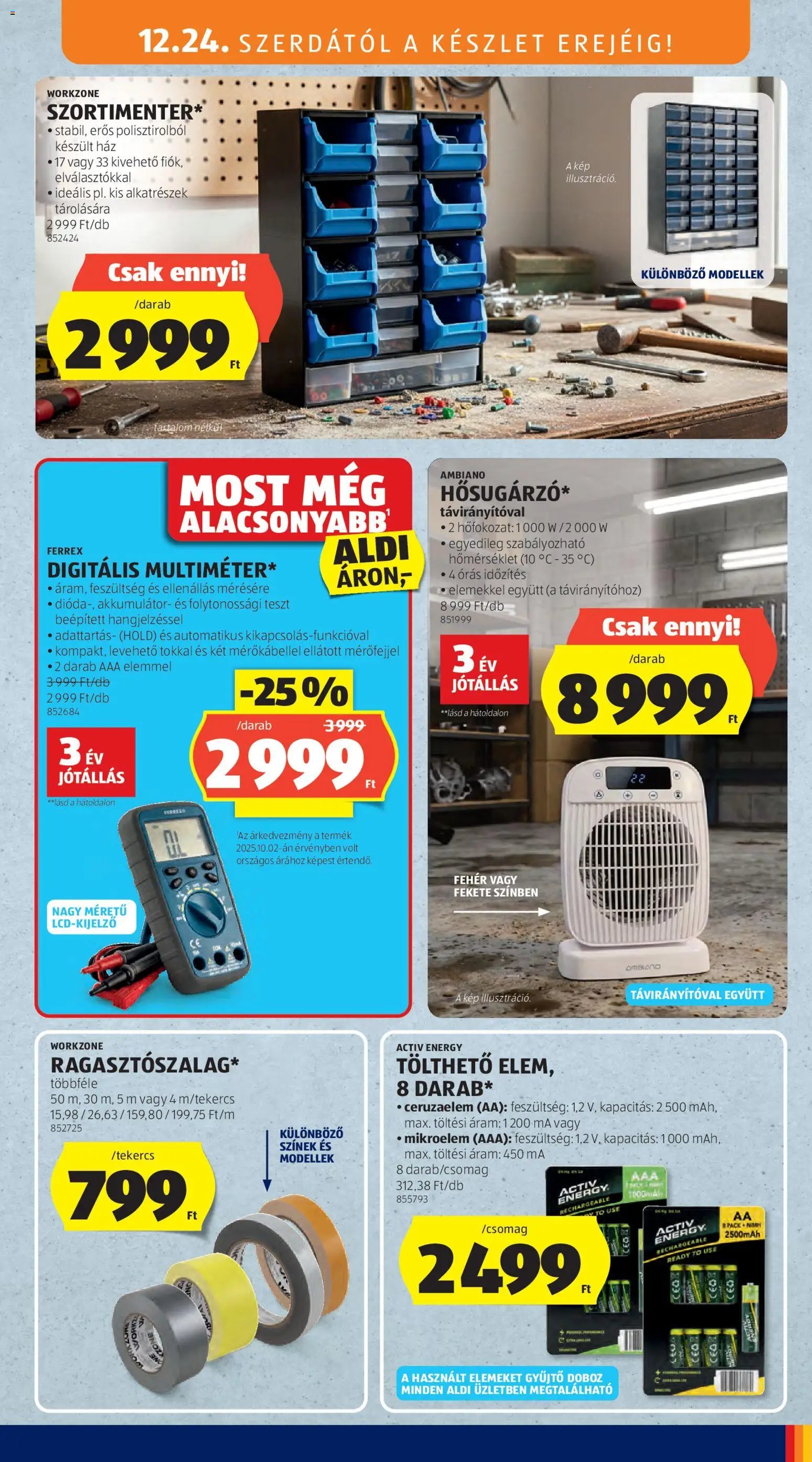 Aldi újság 2025.12.24. Középső sor termékei (2025-12-24)