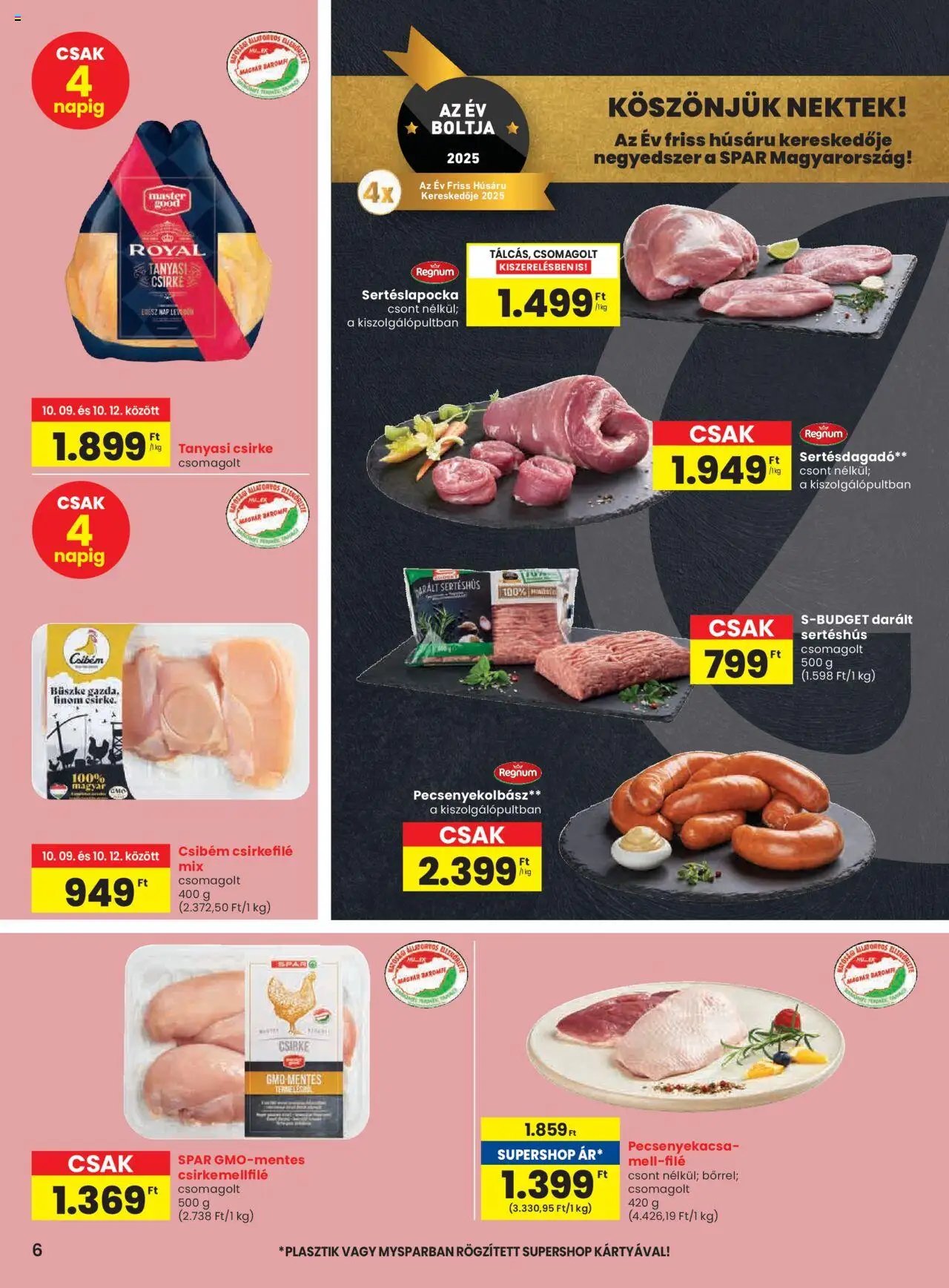 Spar újság 2025.10.09. Akciós újság Spar (2025-10-09 - 2025-10-15)
