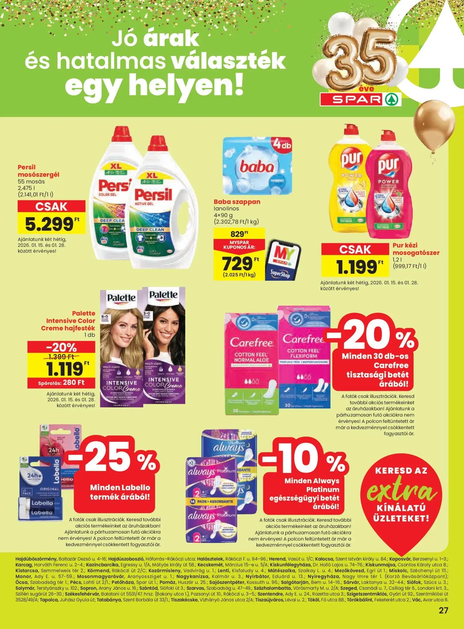 Spar újság 2026.01.15. Extra ajánlat (2026-01-15 - 2026-01-21)