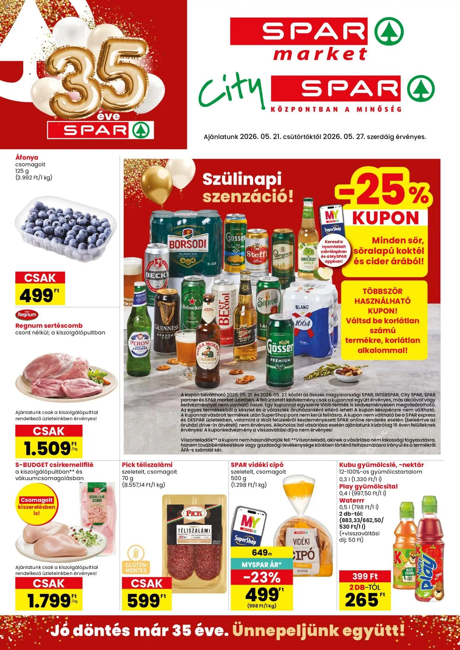 Spar újság 2026.05.21. Spar City szórólap (2026-05-21 - 2026-05-27)
