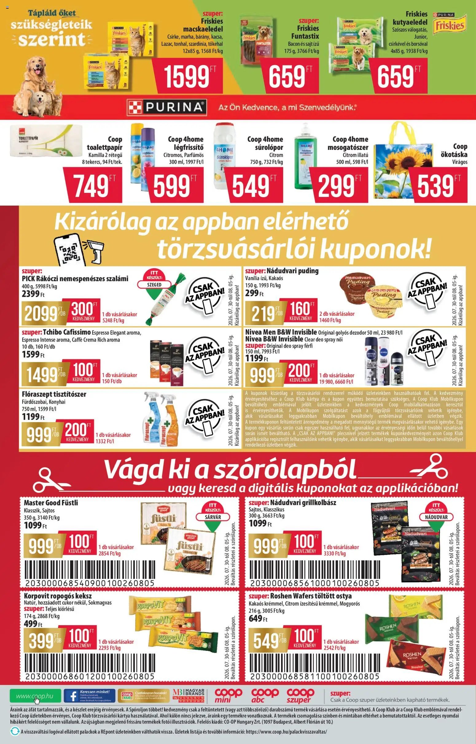 COOP újság 2026.07.30. COOP - Abc & szuper / Alföld Pro-Coop Zrt.