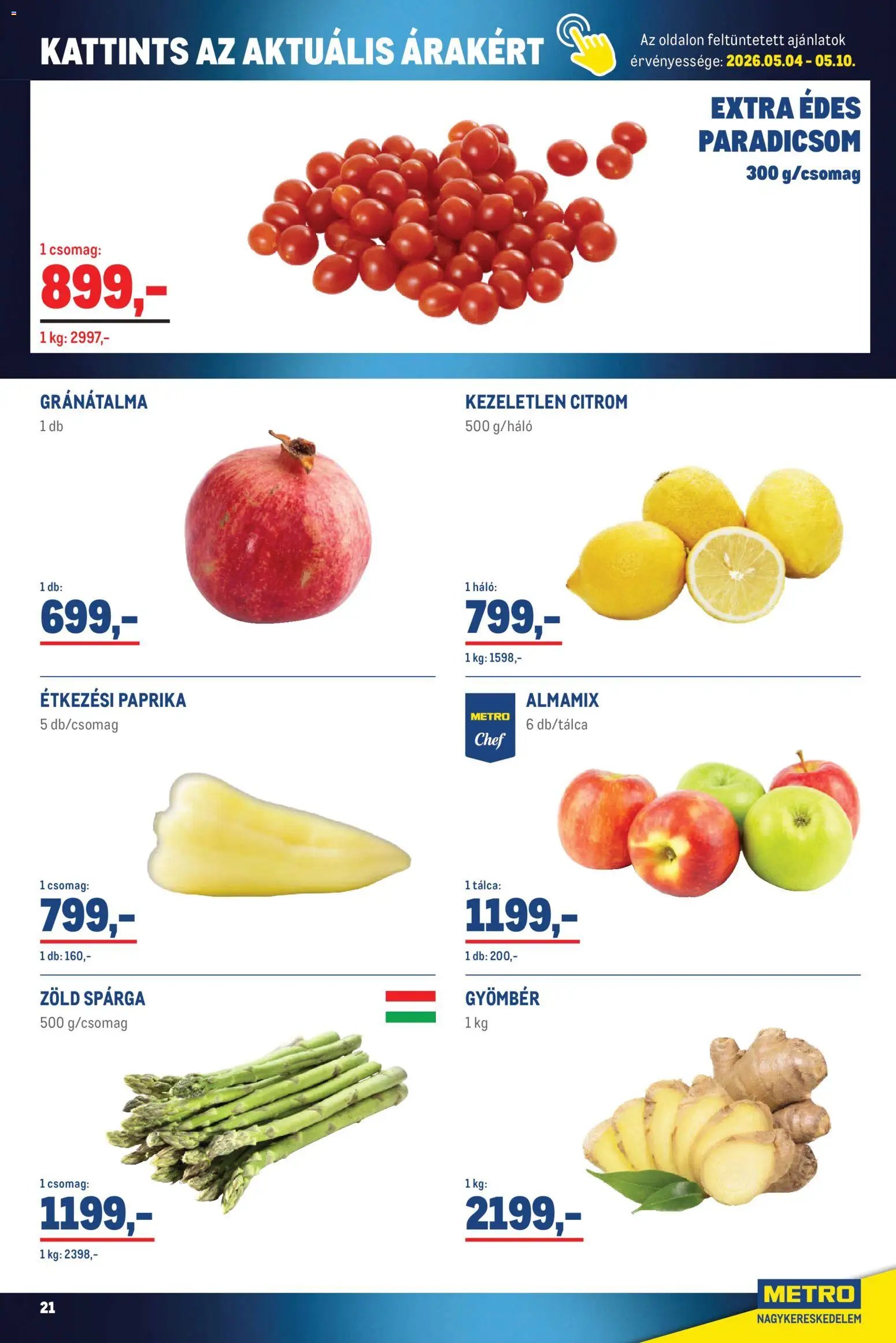 Metro újság 2026.05.02. Metro Élelmiszer és Szezonális katalógus 2026/05 (2026-05-02 - 2026-05-31)
