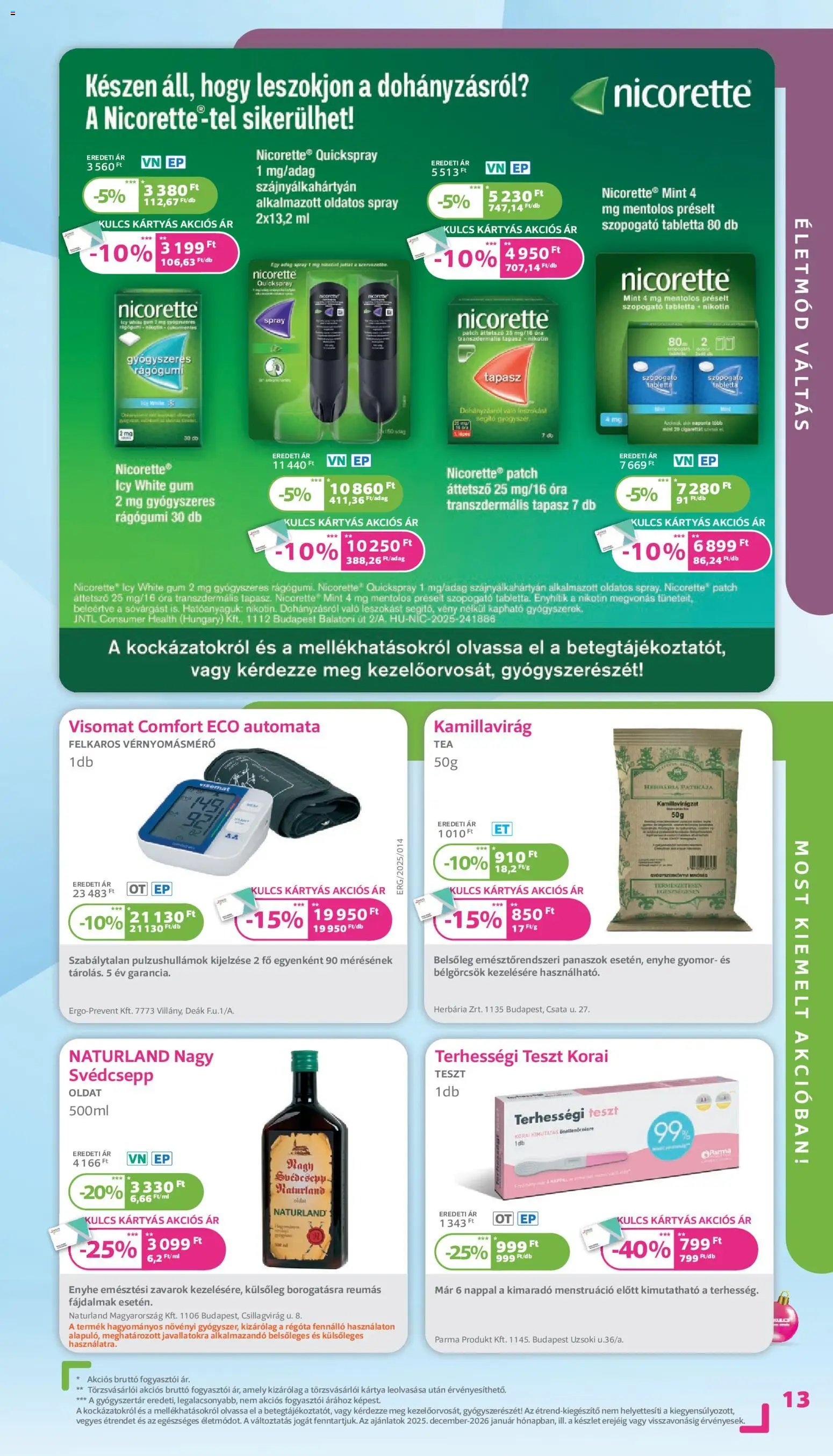 Kulcs Patika újság 2025.12.01. Akciós újság Kulcs Patika (2025-12-01 - 2025-12-31)