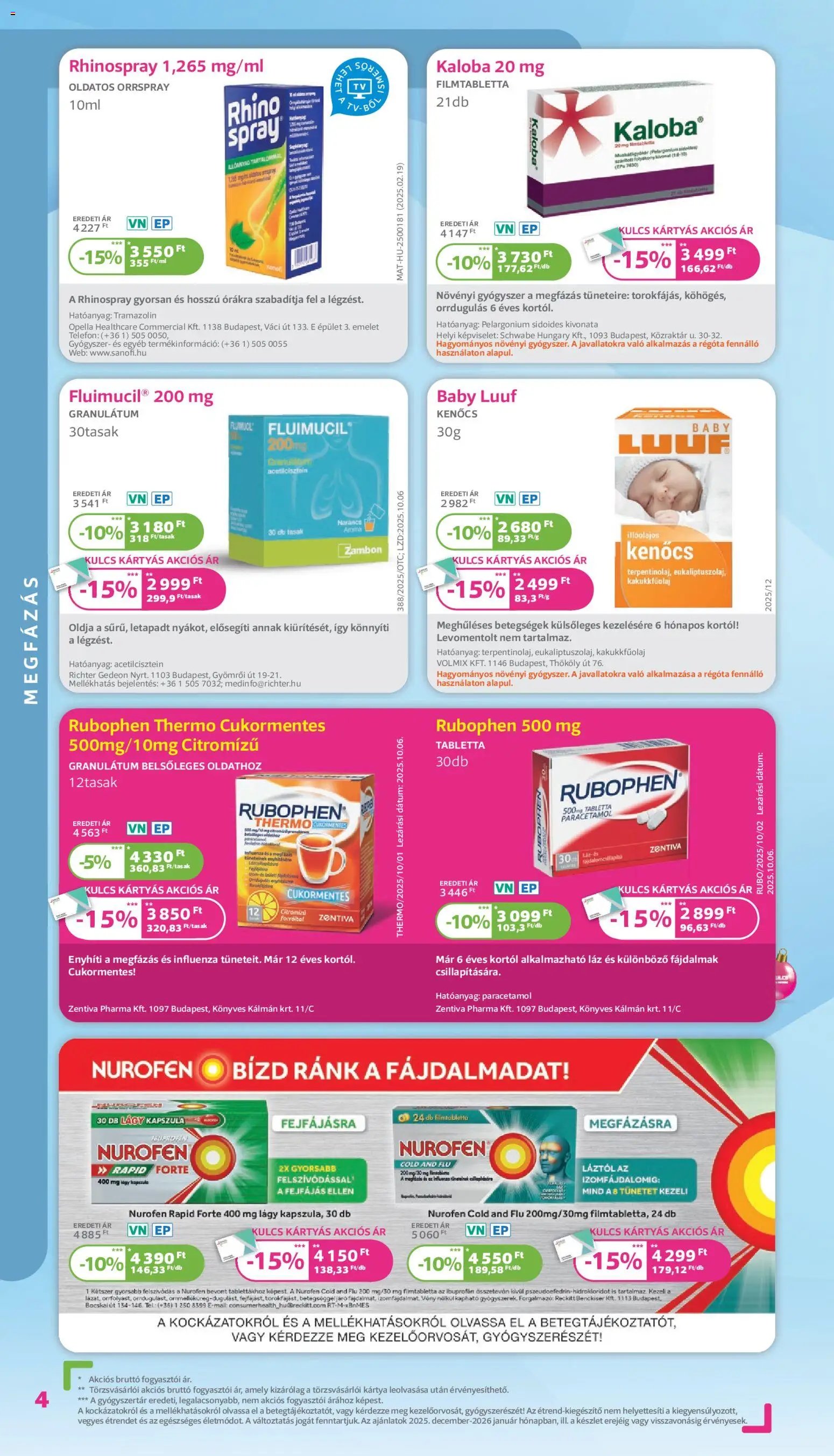 Kulcs Patika újság 2025.12.01. Akciós újság Kulcs Patika (2025-12-01 - 2025-12-31)