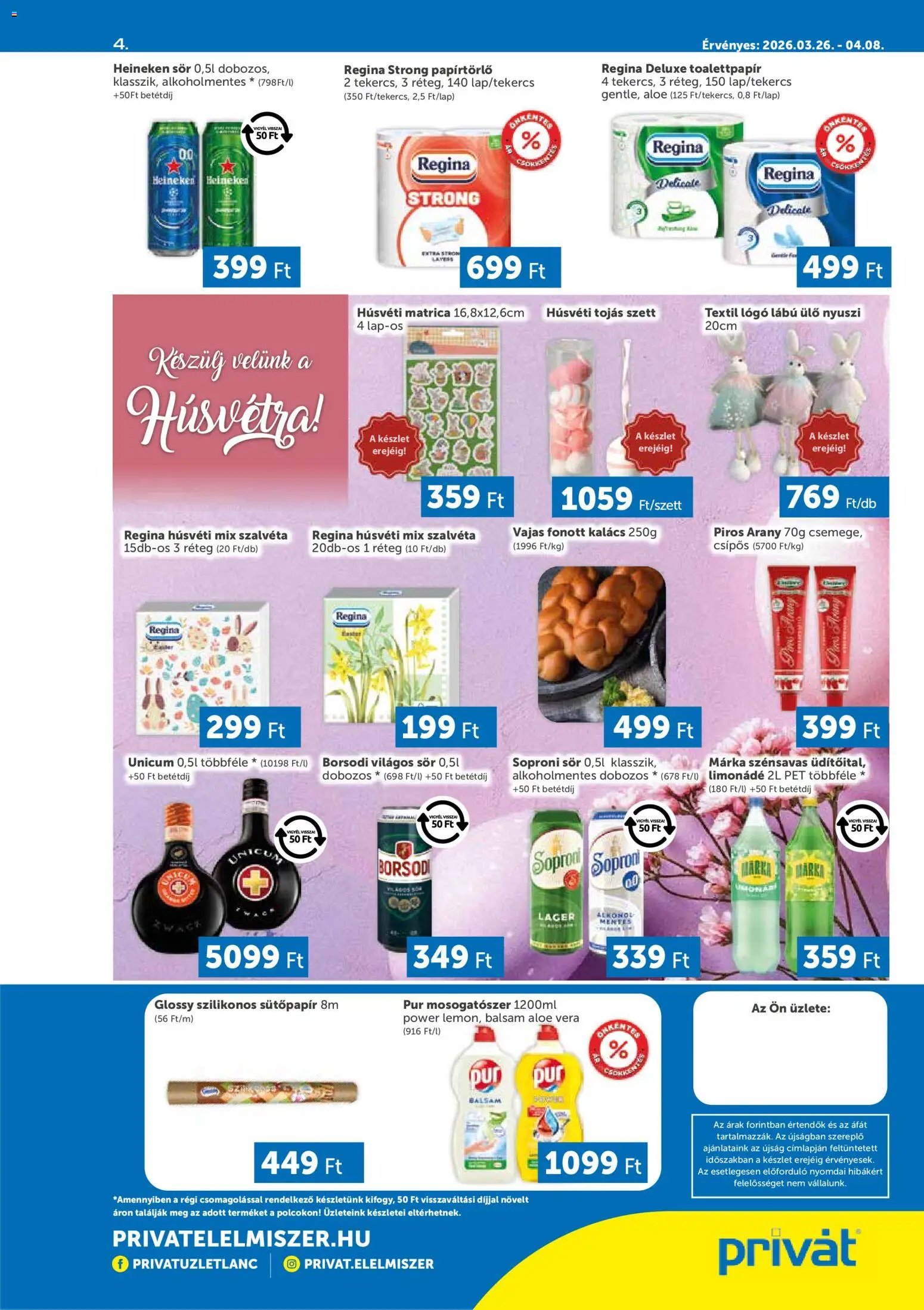 PRIVÁT újság 2026.03.26. PRIVÁT akciós újság (2026-03-26 - 2026-04-08)
