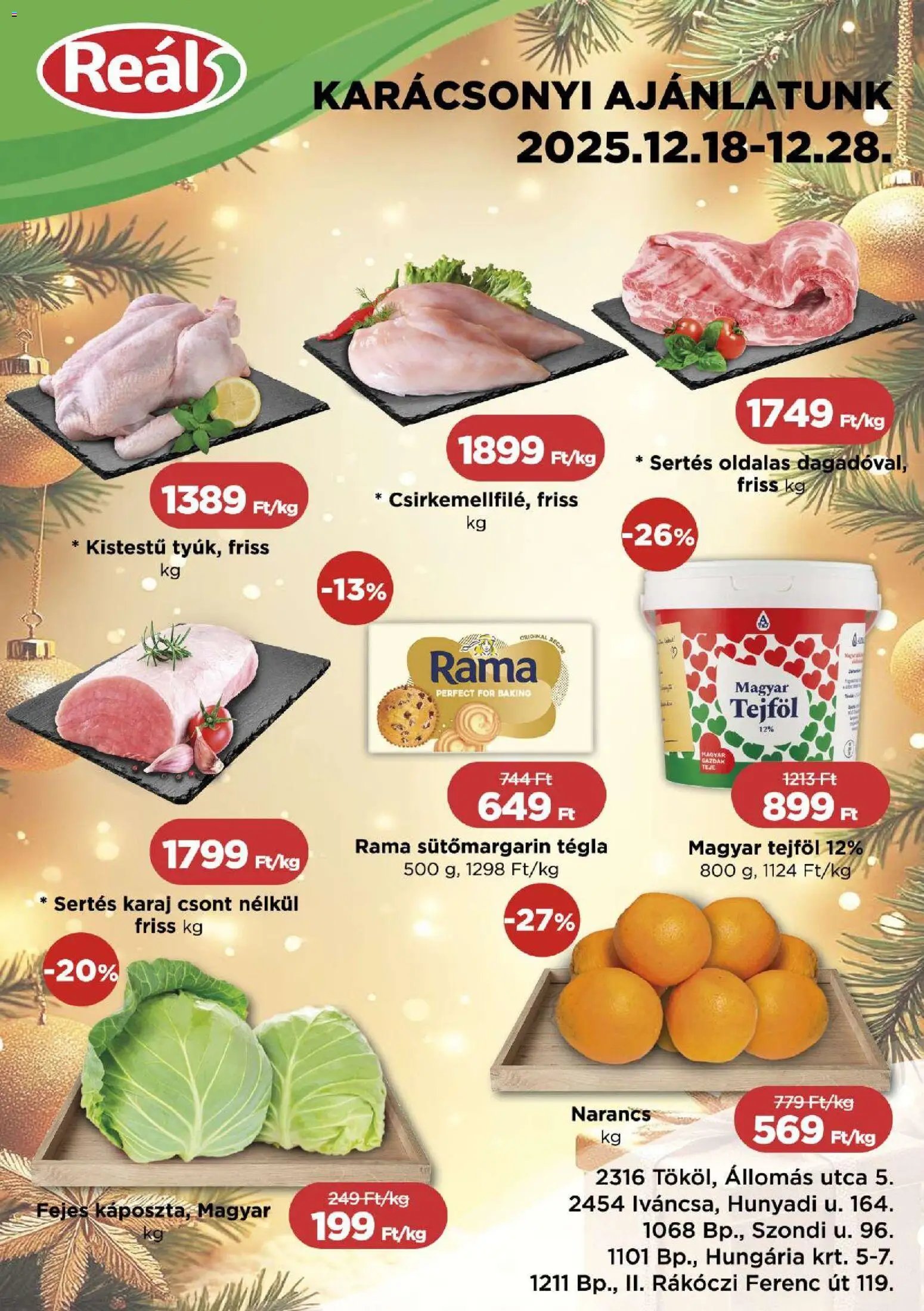 Reál újság 2025.12.18. Bevásárló hétvége - Pest megye (2025-12-18 - 2025-12-28)