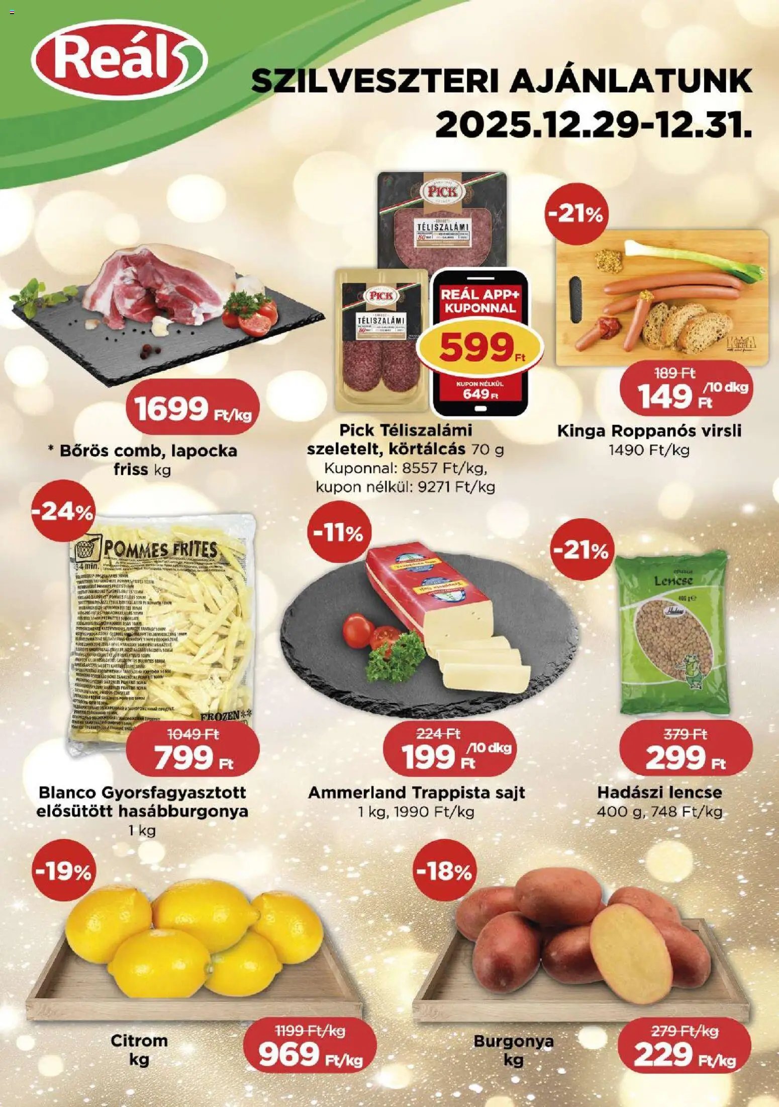 Reál újság 2025.12.18. Bevásárló hétvége - Pest megye (2025-12-18 - 2025-12-28)
