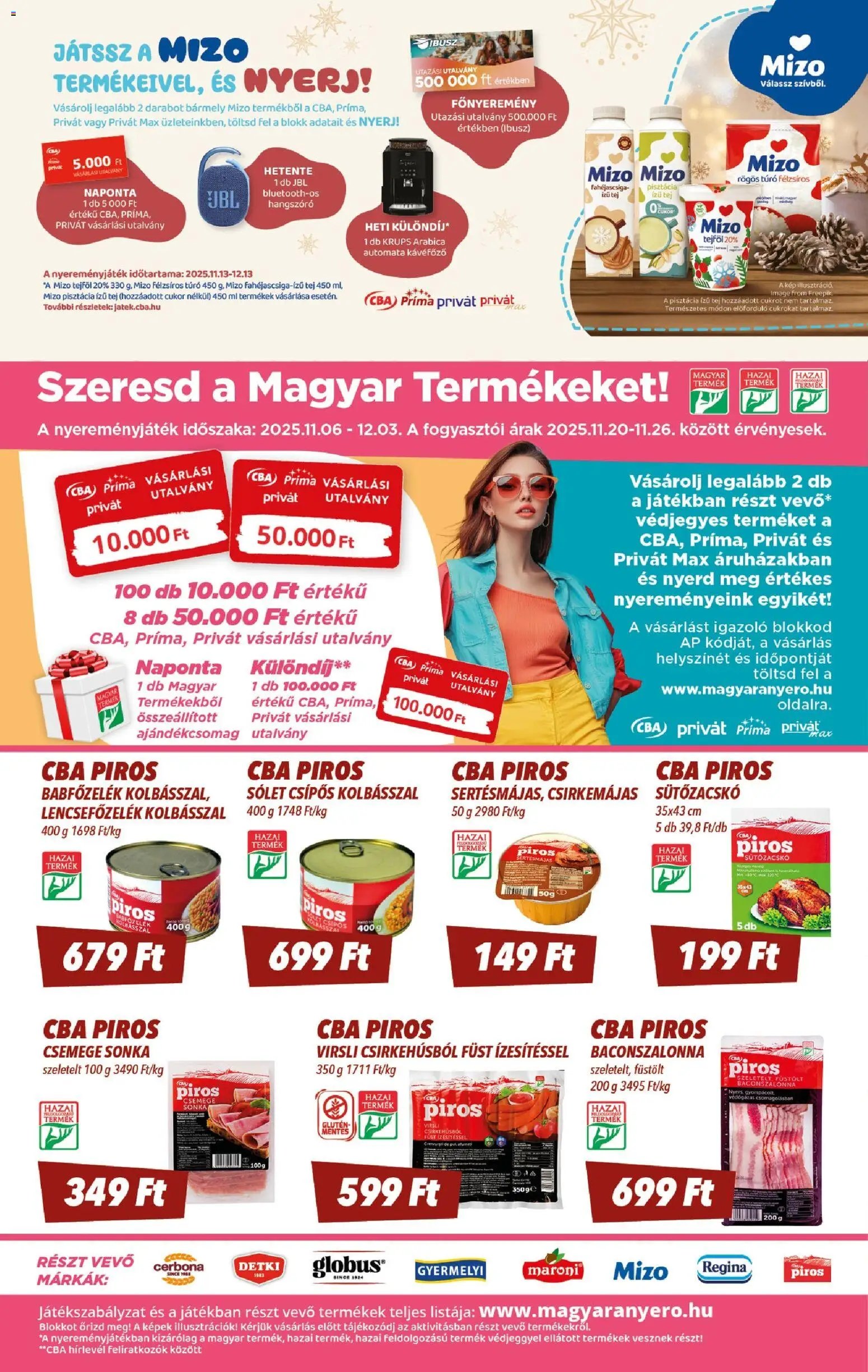 CBA újság 2025.11.20. Akciós újság CBA (2025-11-20 - 2025-11-26)