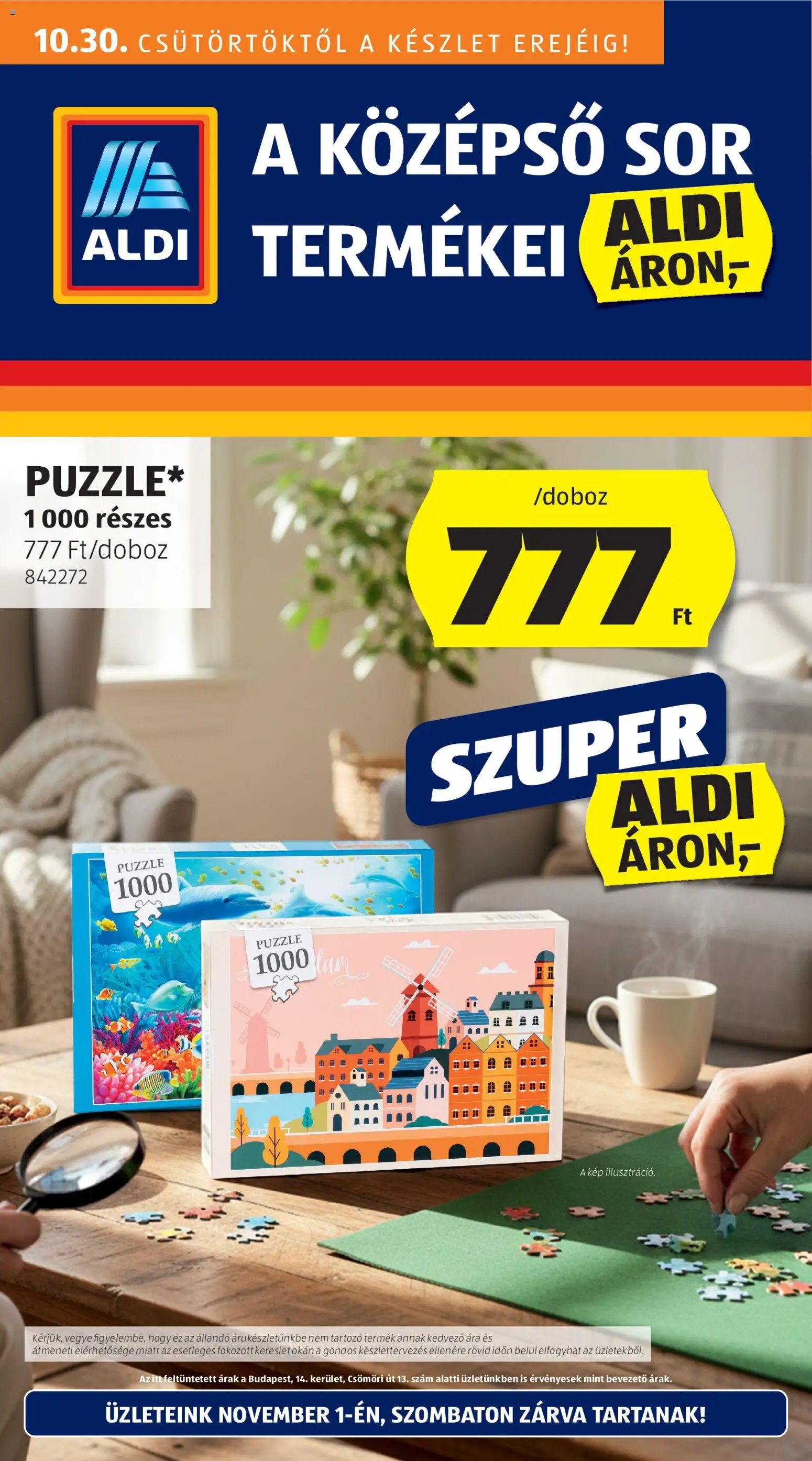 Aldi újság 2025.10.30. Középső sor termékei (2025-10-30 - 2025-11-05)