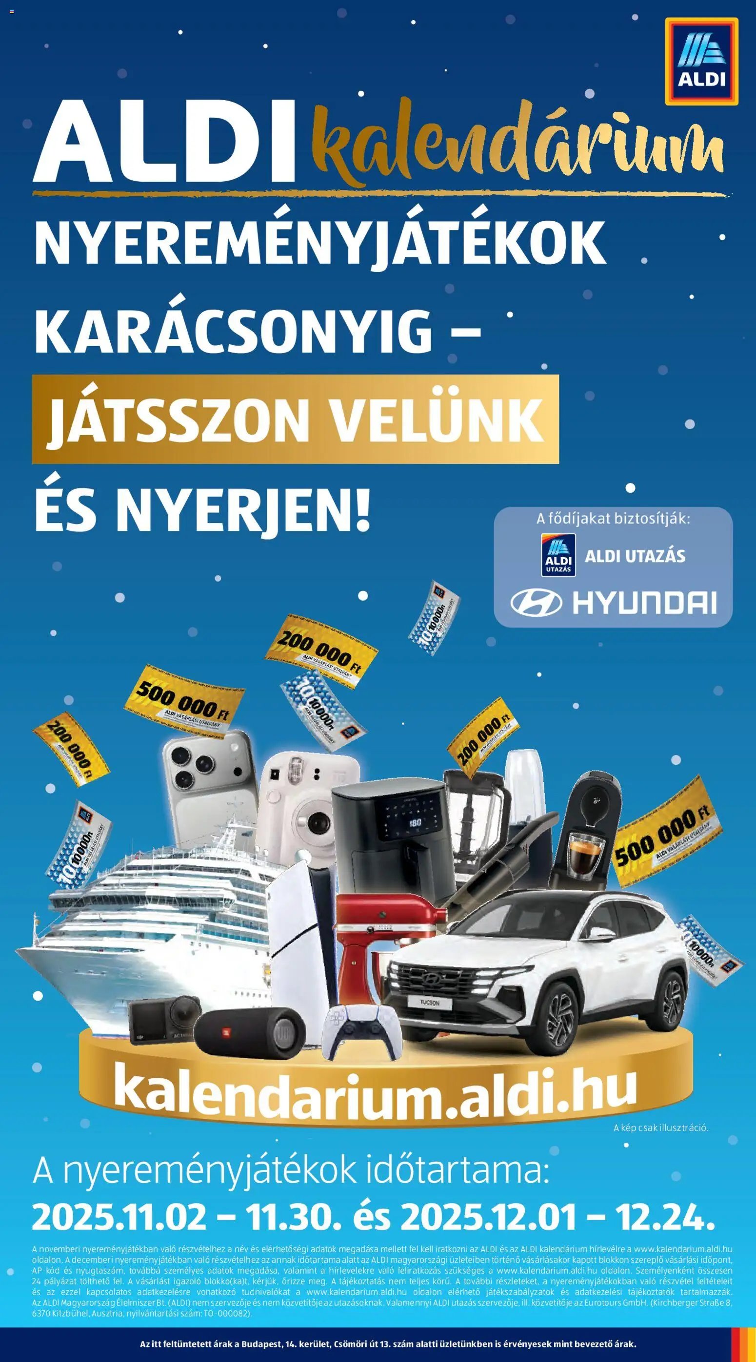 Aldi újság 2025.10.30. Középső sor termékei (2025-10-30 - 2025-11-05)