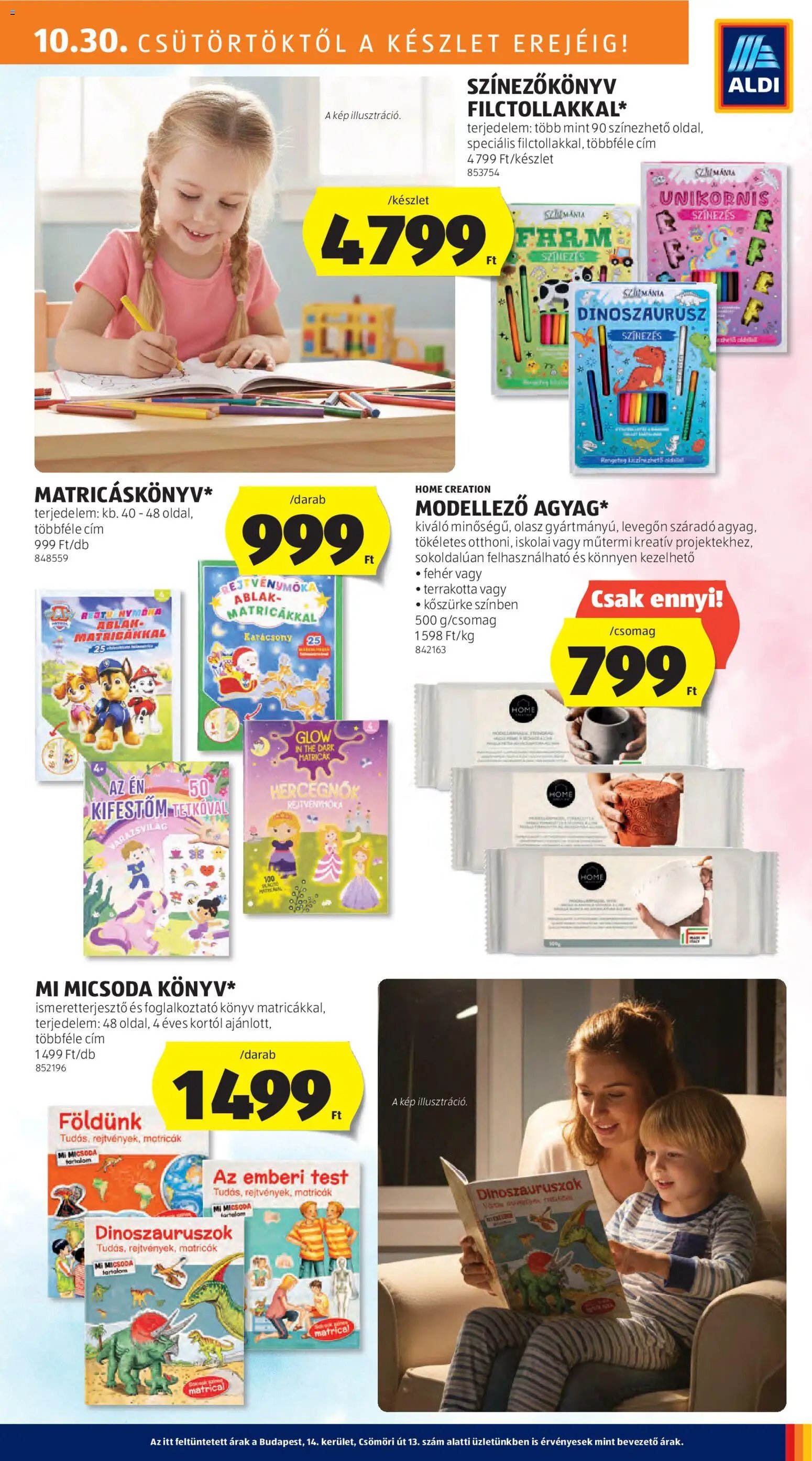 Aldi újság 2025.10.30. Középső sor termékei (2025-10-30 - 2025-11-05)