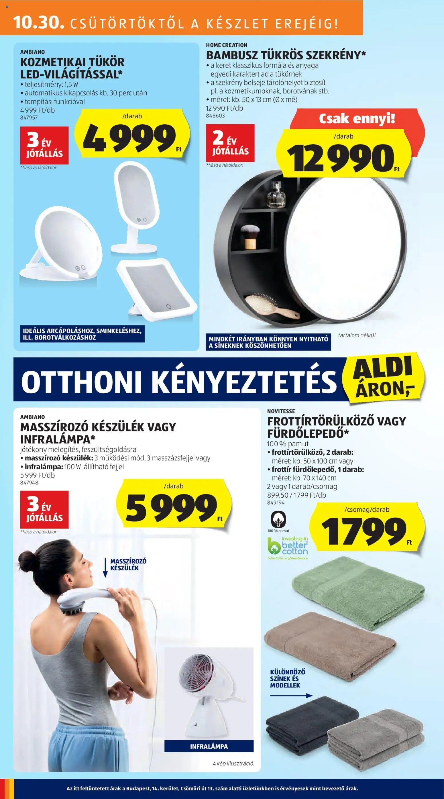 Aldi újság 2025.10.30. Középső sor termékei (2025-10-30 - 2025-11-05)