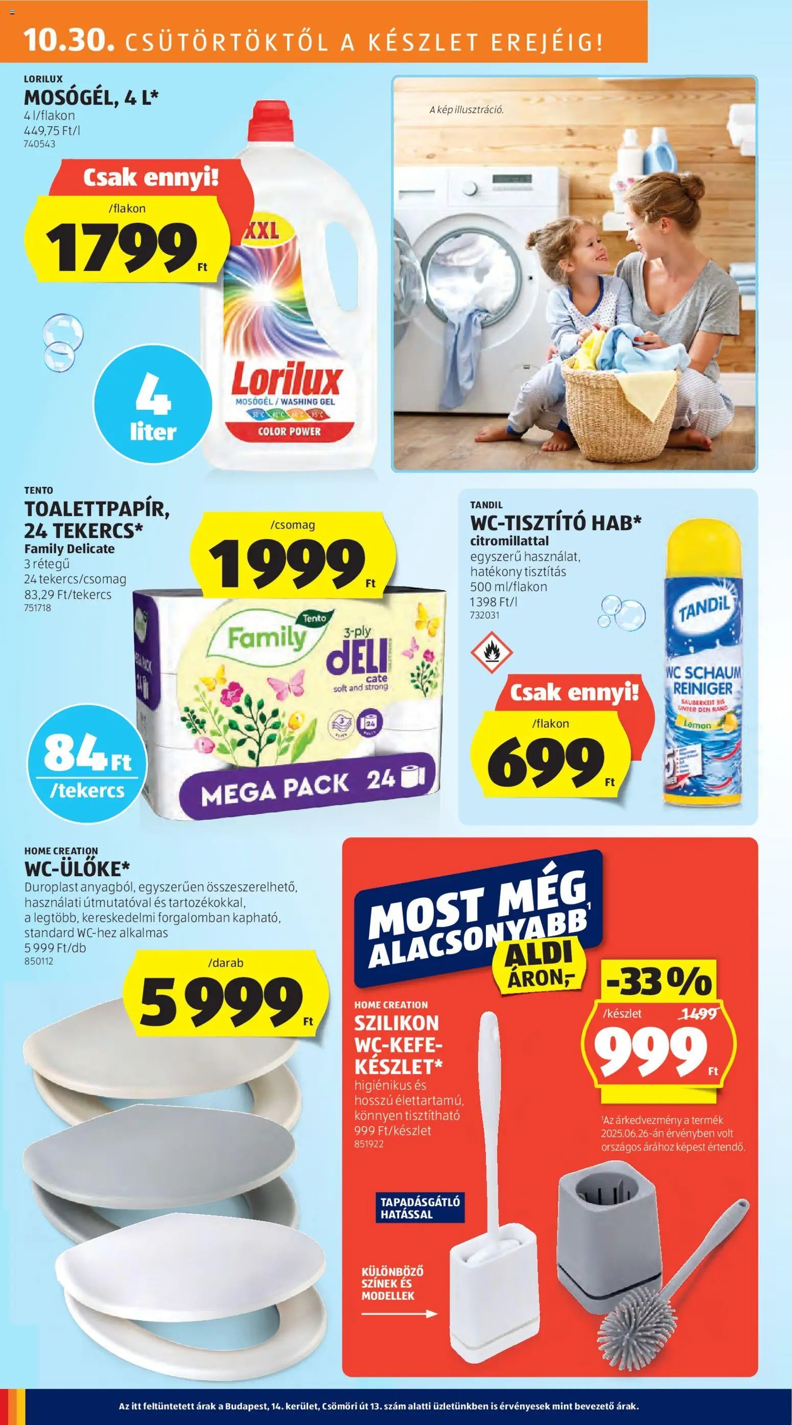 Aldi újság 2025.10.30. Középső sor termékei (2025-10-30 - 2025-11-05)