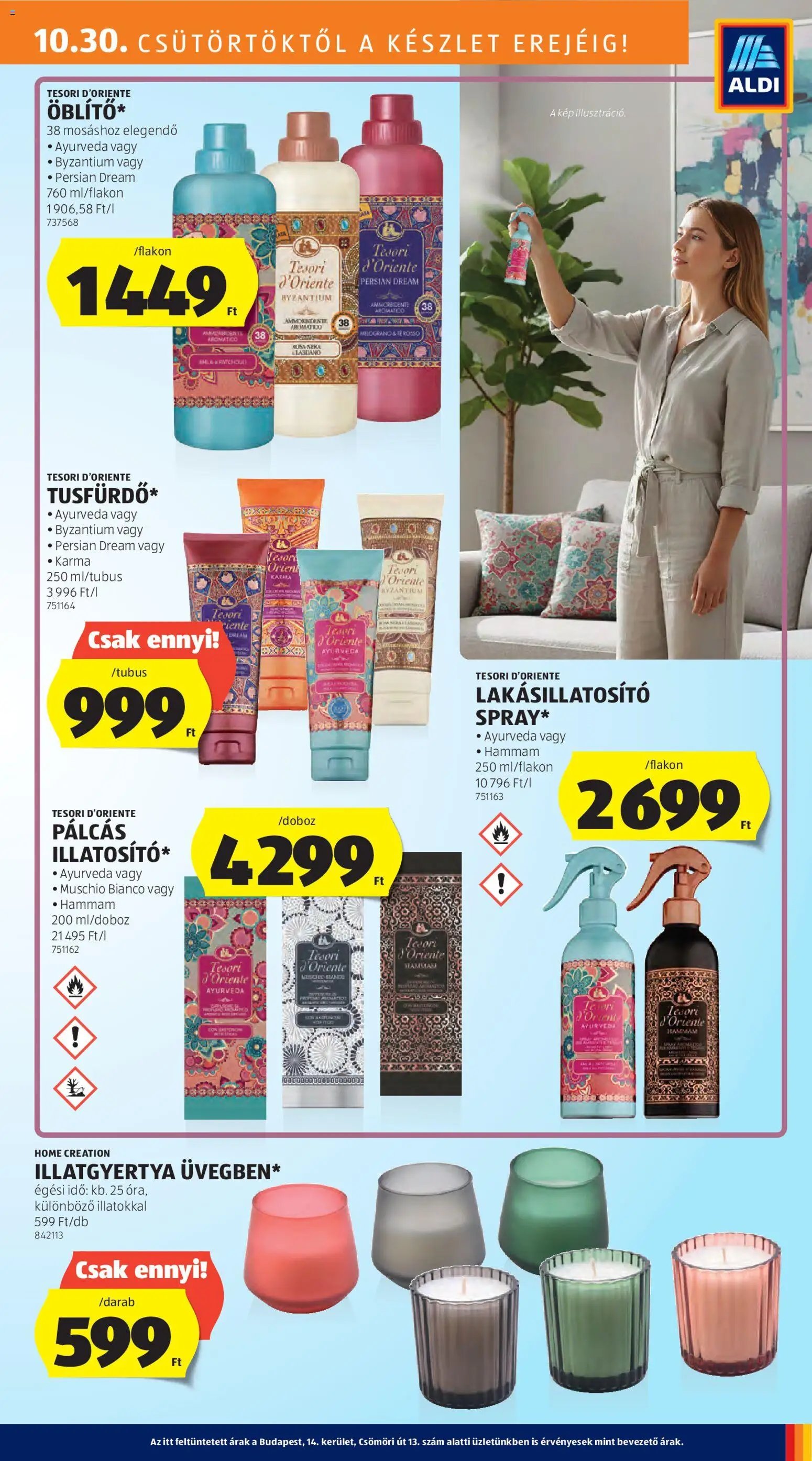 Aldi újság 2025.10.30. Középső sor termékei (2025-10-30 - 2025-11-05)