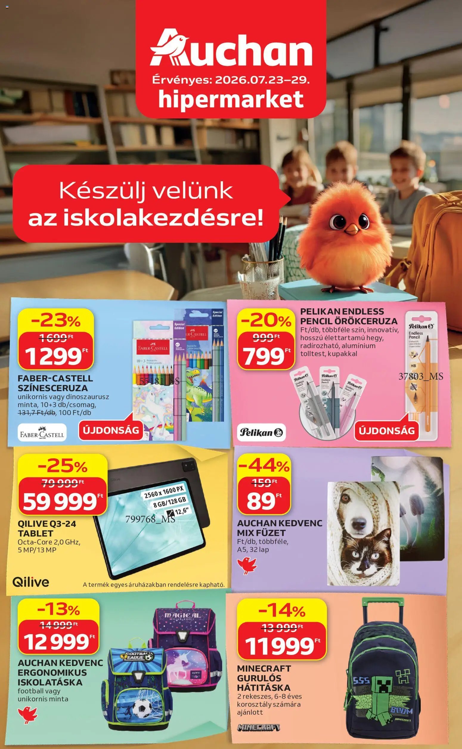 Auchan újság 2026.07.23. Auchan Iskolakezdési ajánlatok