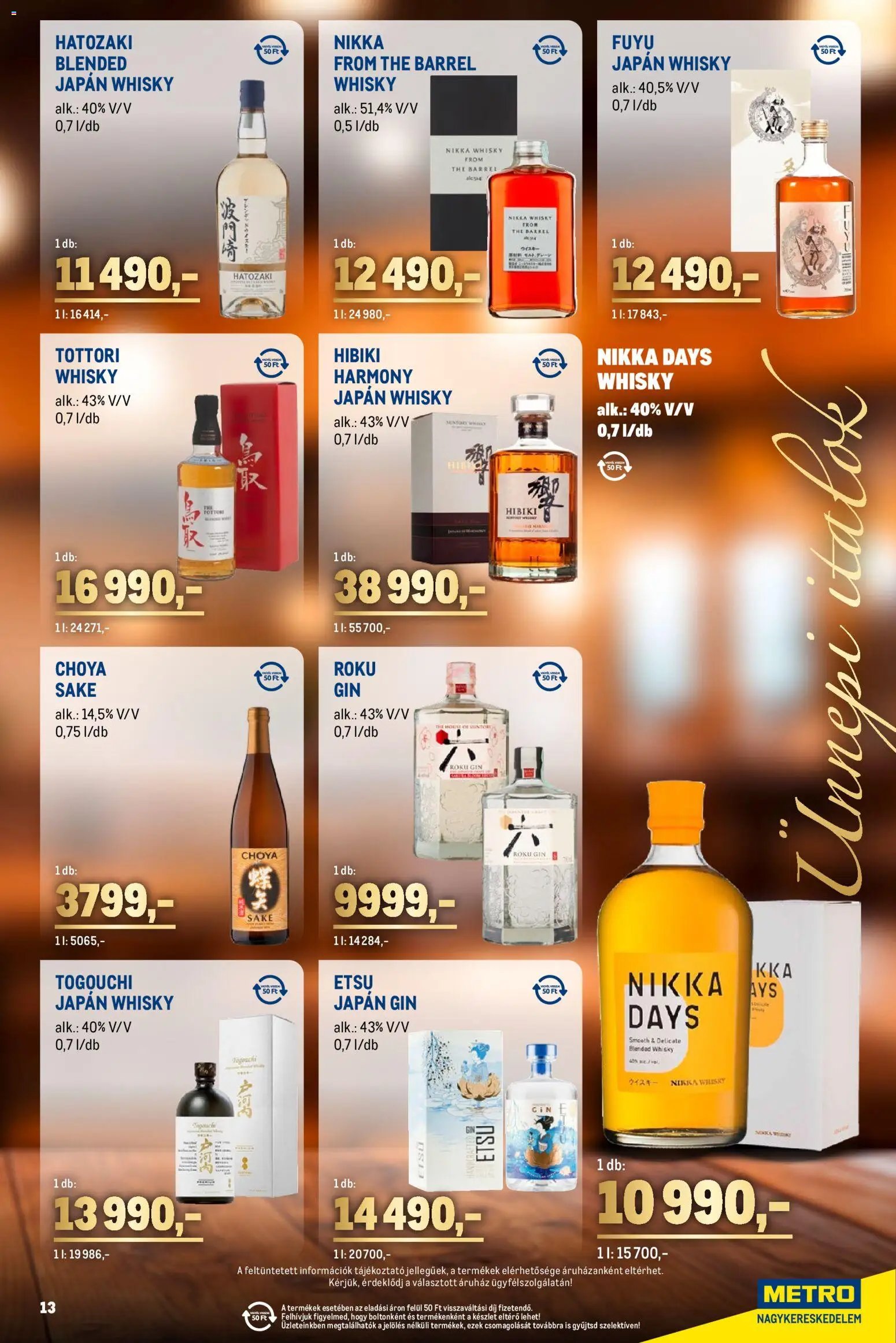 Metro újság 2025.12.01. Ünnepi Italok katalógus (2025-12-01 - 2025-12-31)