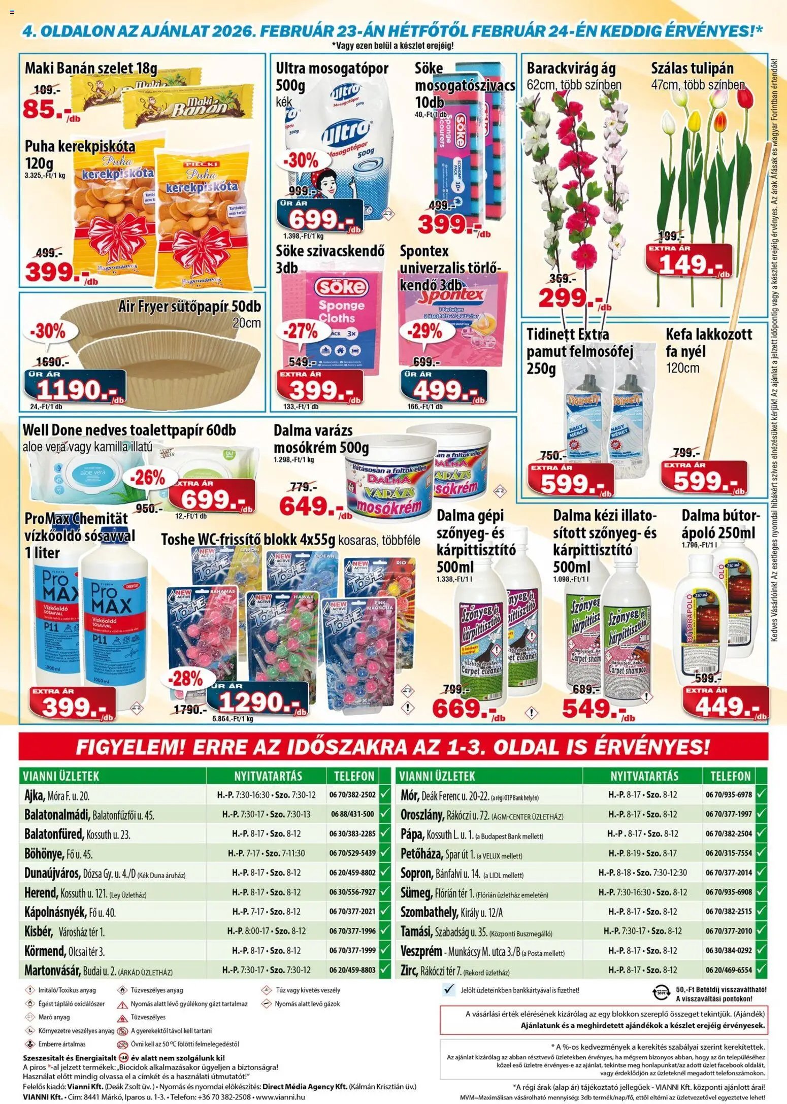 Vianni újság 2026.02.11. Akciós újság Vianni (2026-02-11 - 2026-02-24)