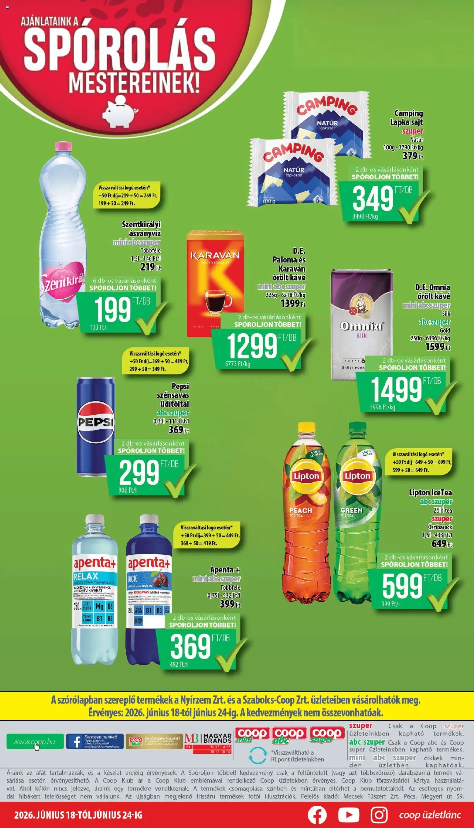 COOP újság 2026.06.18. COOP - Mini & Abc & Szuper / Nyírzem