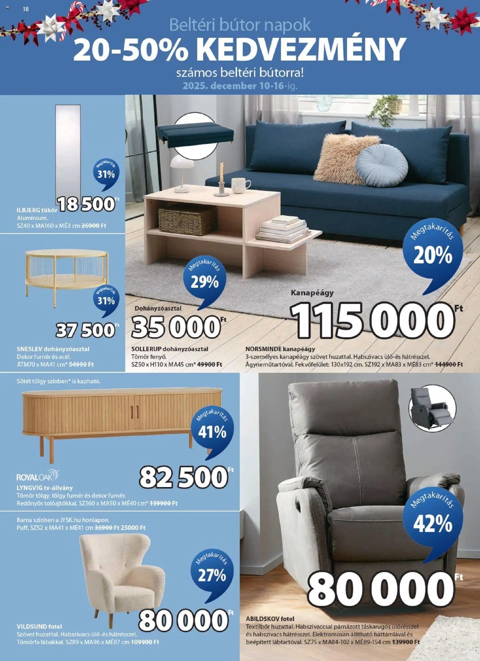 JYSK újság 2025.12.10. Akciós újság JYSK (2025-12-10 - 2025-12-16)
