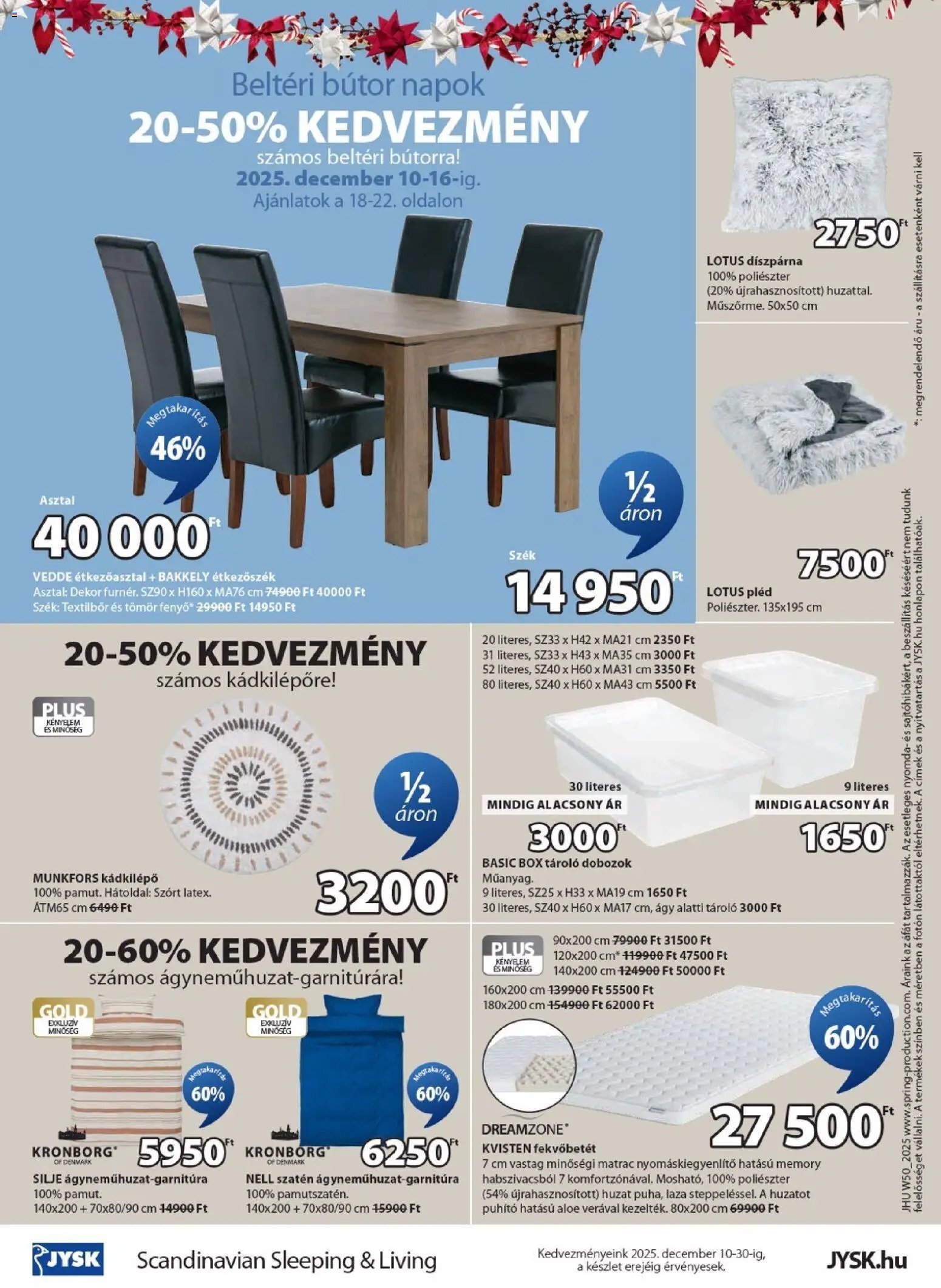 JYSK újság 2025.12.10. Akciós újság JYSK (2025-12-10 - 2025-12-16)