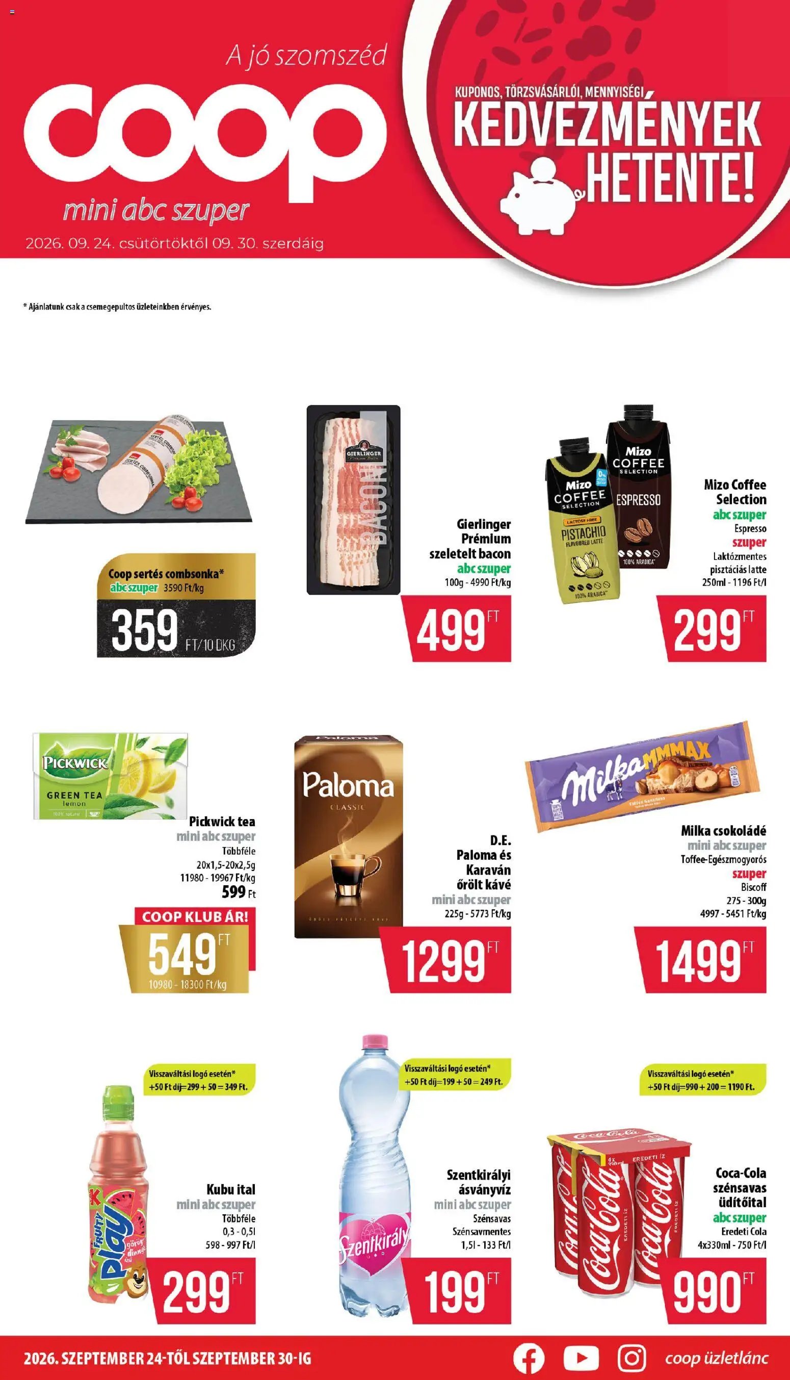 COOP újság 2026.09.24. COOP - Mini & Abc & Szuper / Nyírzem