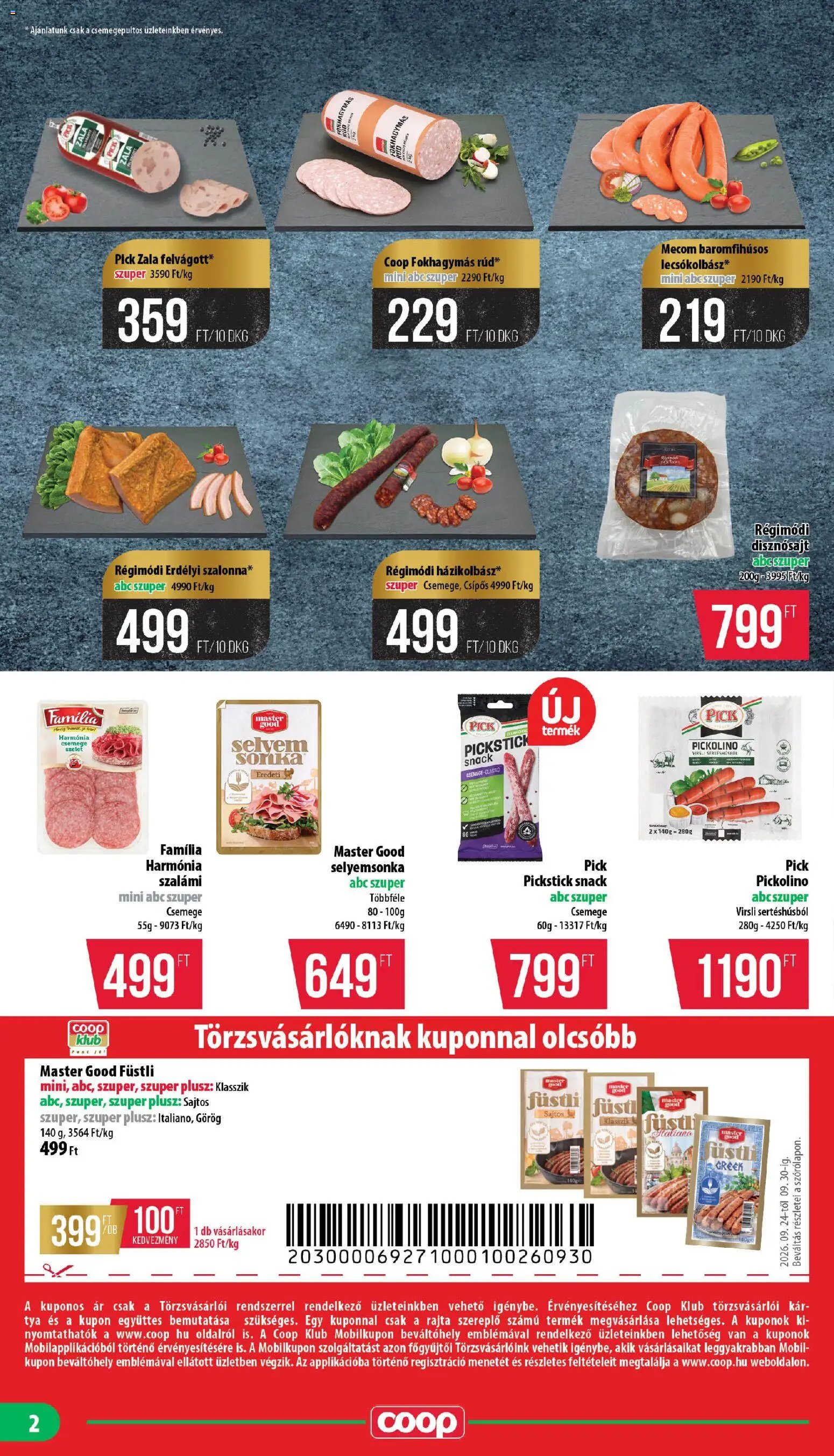 COOP újság 2026.09.24. COOP - Mini & Abc & Szuper / Nyírzem