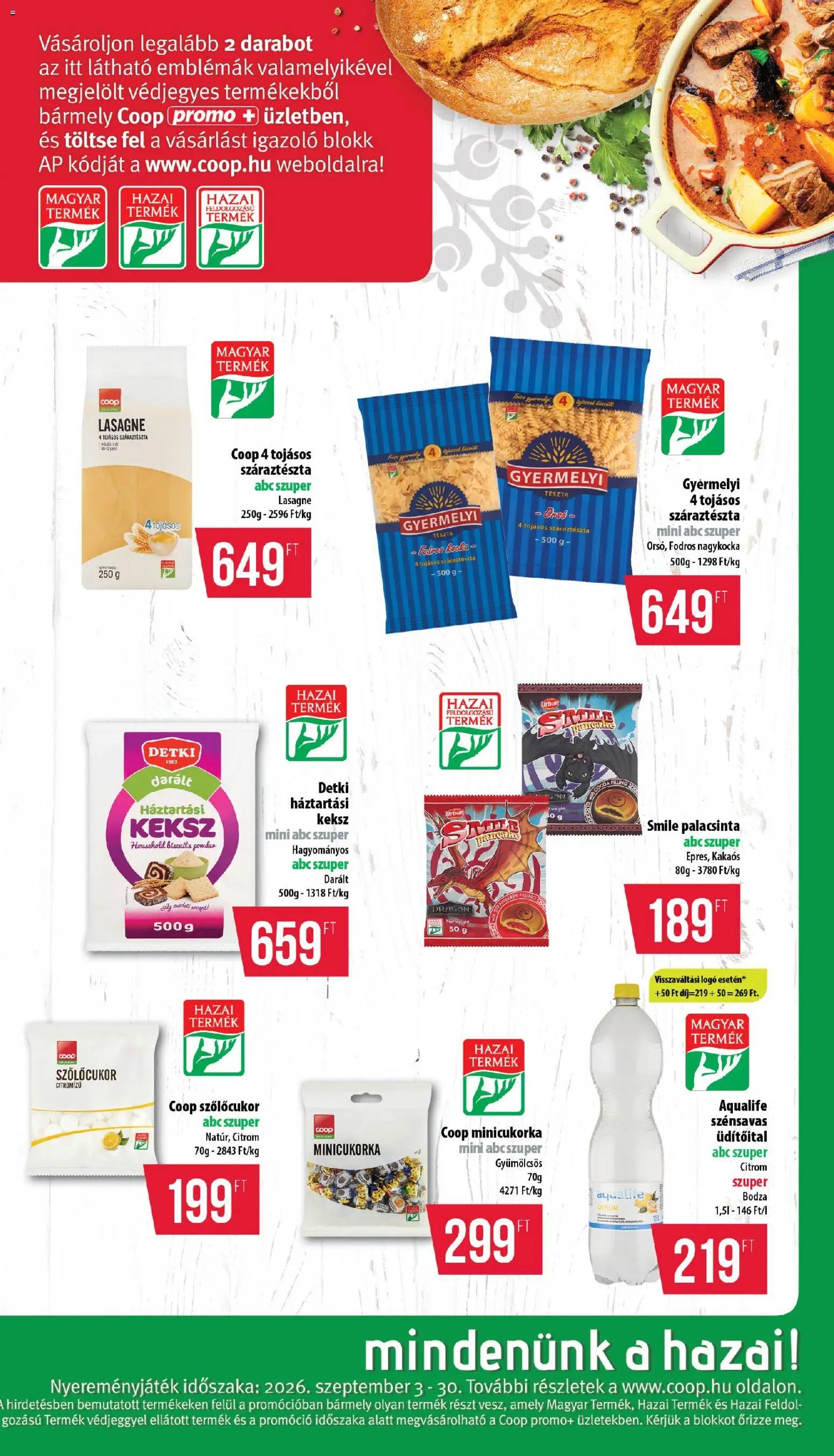 COOP újság 2026.09.24. COOP - Mini & Abc & Szuper / Nyírzem