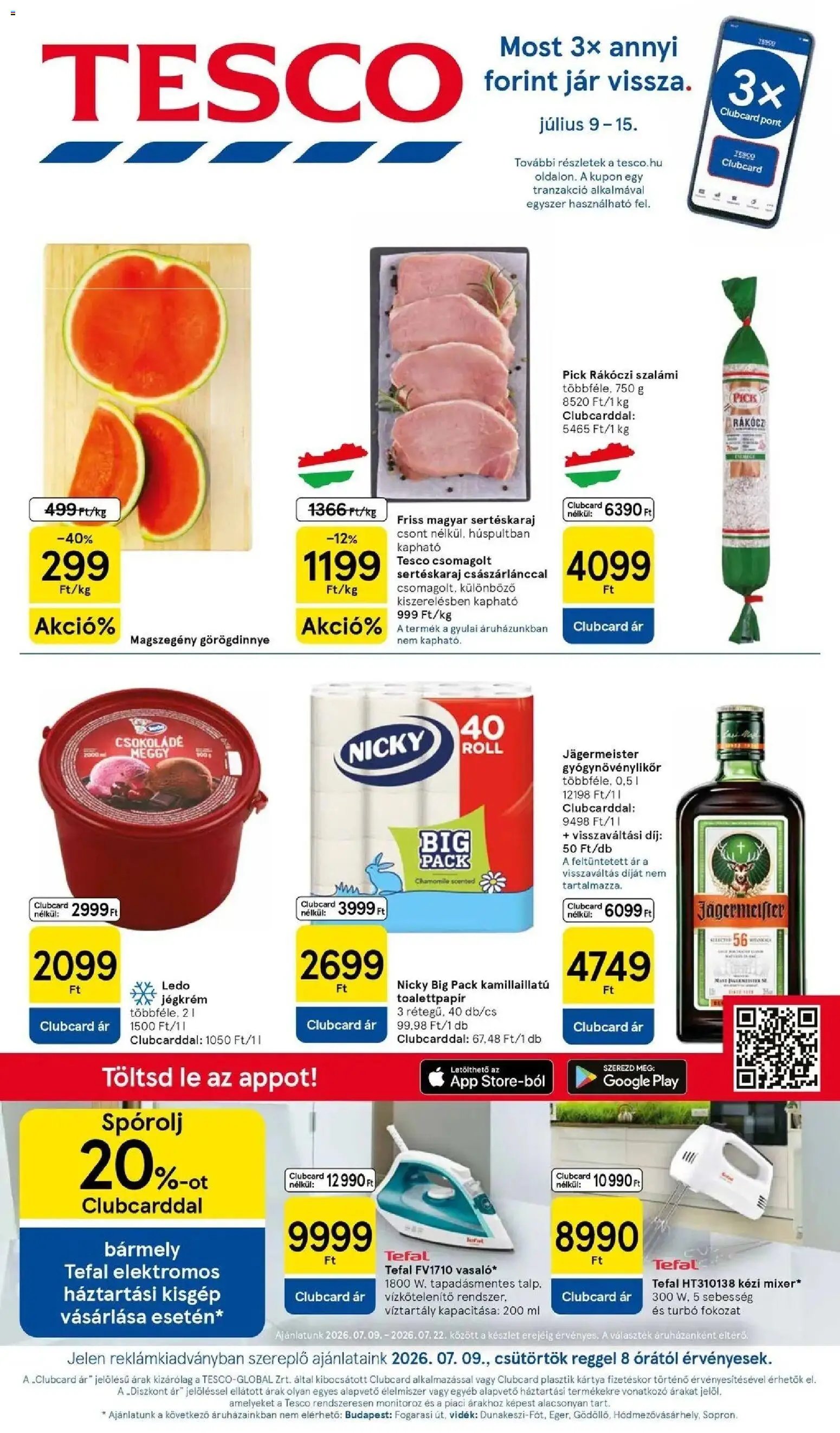 Tesco újság 2026.07.09. Tesco akciós újság