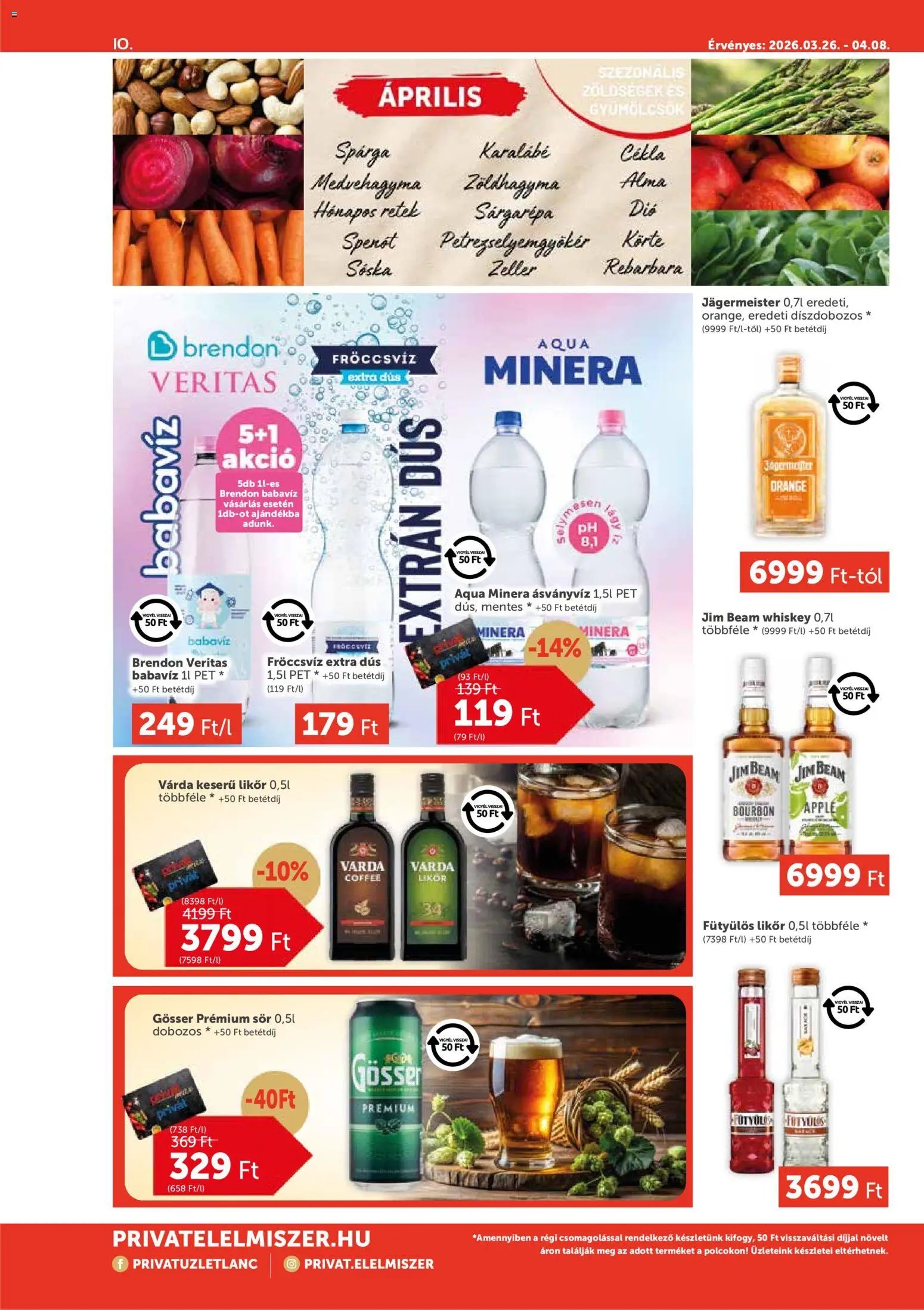 PRIVÁT újság 2026.03.26. PRIVÁT Aktuális szórólap MAX (2026-03-26 - 2026-04-08)