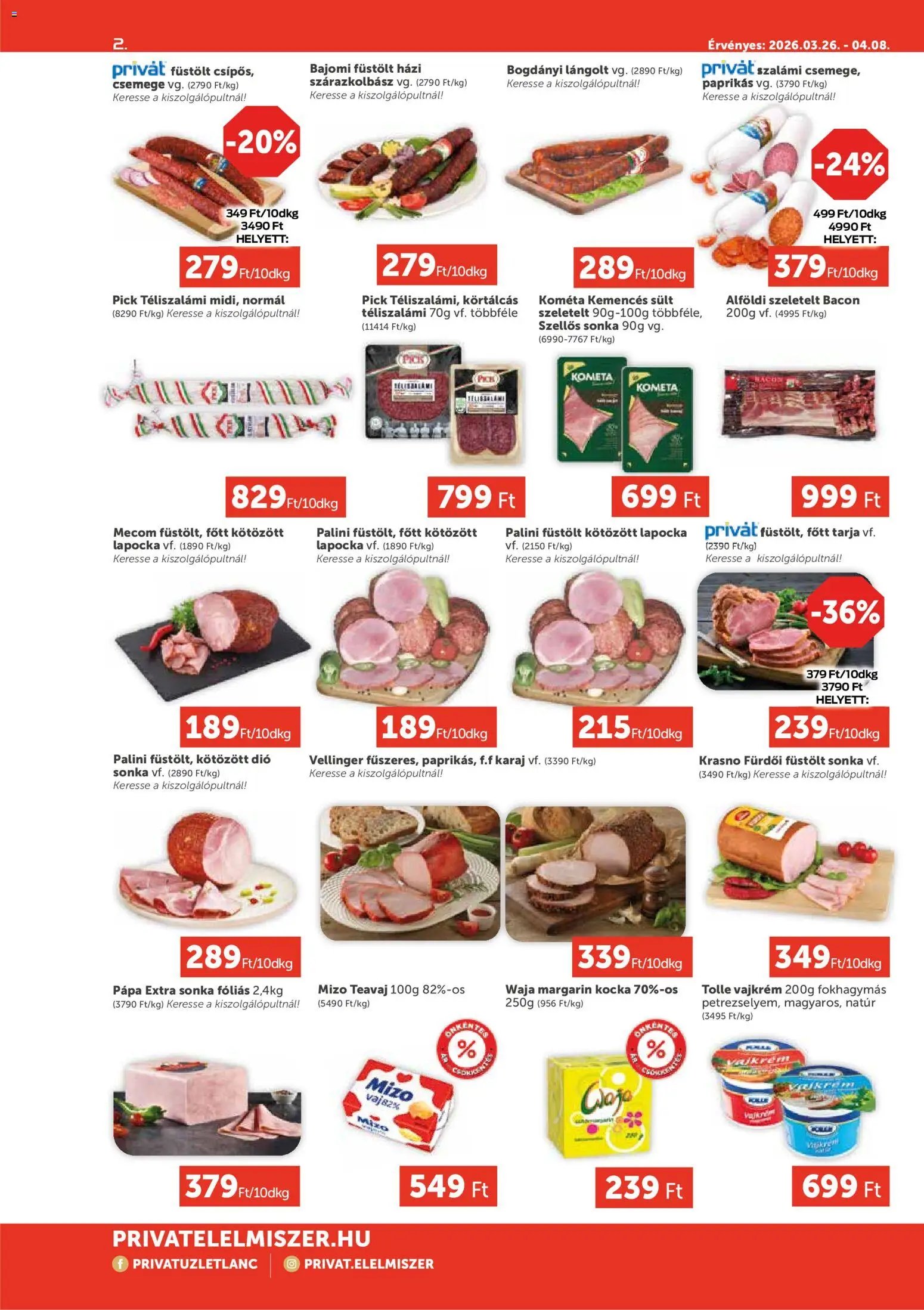 PRIVÁT újság 2026.03.26. PRIVÁT Aktuális szórólap MAX (2026-03-26 - 2026-04-08)
