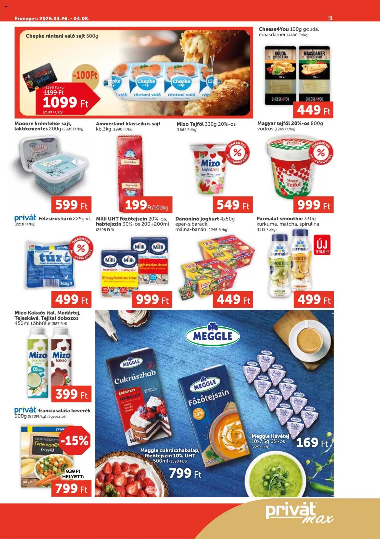 PRIVÁT újság 2026.03.26. PRIVÁT Aktuális szórólap MAX (2026-03-26 - 2026-04-08)