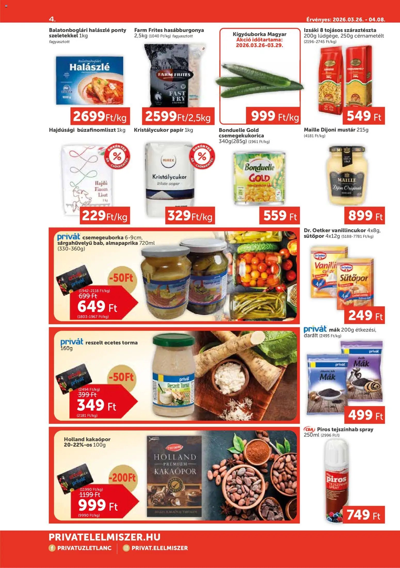 PRIVÁT újság 2026.03.26. PRIVÁT Aktuális szórólap MAX (2026-03-26 - 2026-04-08)