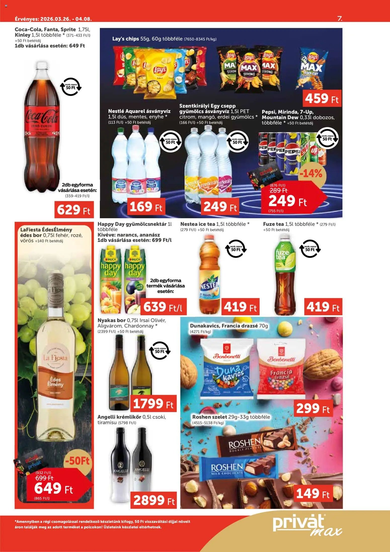PRIVÁT újság 2026.03.26. PRIVÁT Aktuális szórólap MAX (2026-03-26 - 2026-04-08)