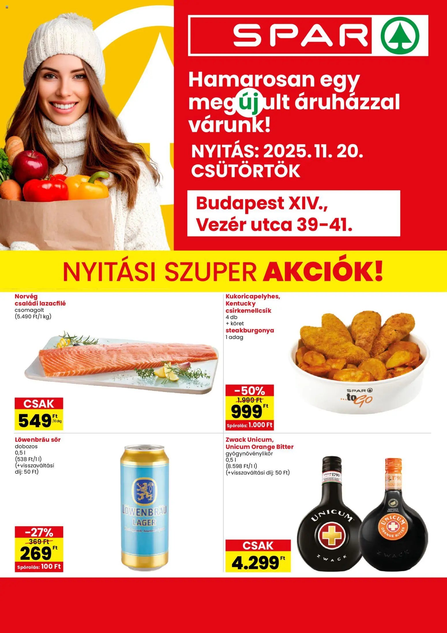Spar újság 2025.11.20. BP Veres P. u. üzlet megújulás (2025-11-20 - 2025-11-26)