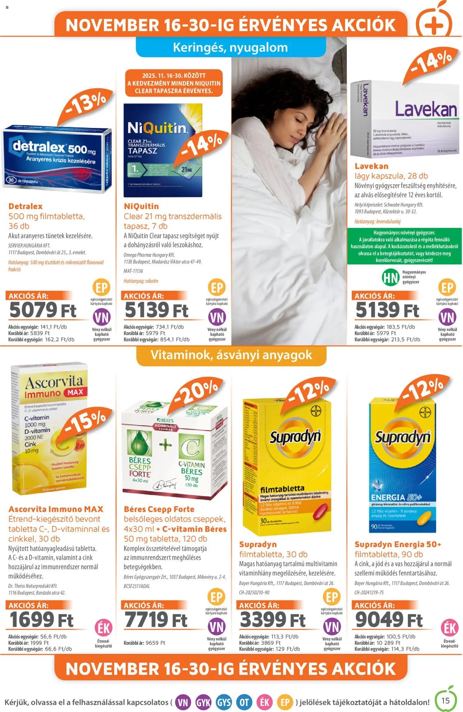 Alma Gyógyszertárak újság 2025.11.01. Akciós újság Alma Gyógyszertárak (2025-11-01 - 2025-11-30)