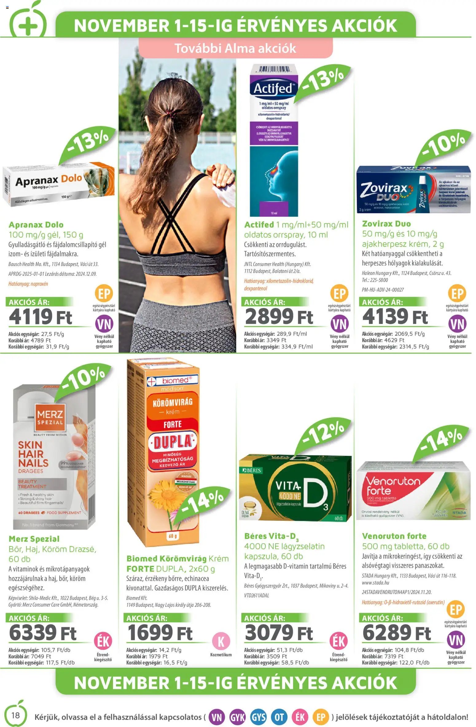 Alma Gyógyszertárak újság 2025.11.01. Akciós újság Alma Gyógyszertárak (2025-11-01 - 2025-11-30)