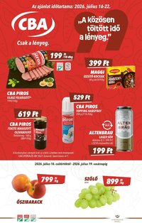CBA újság 2026.07.16. CBA akciós újság