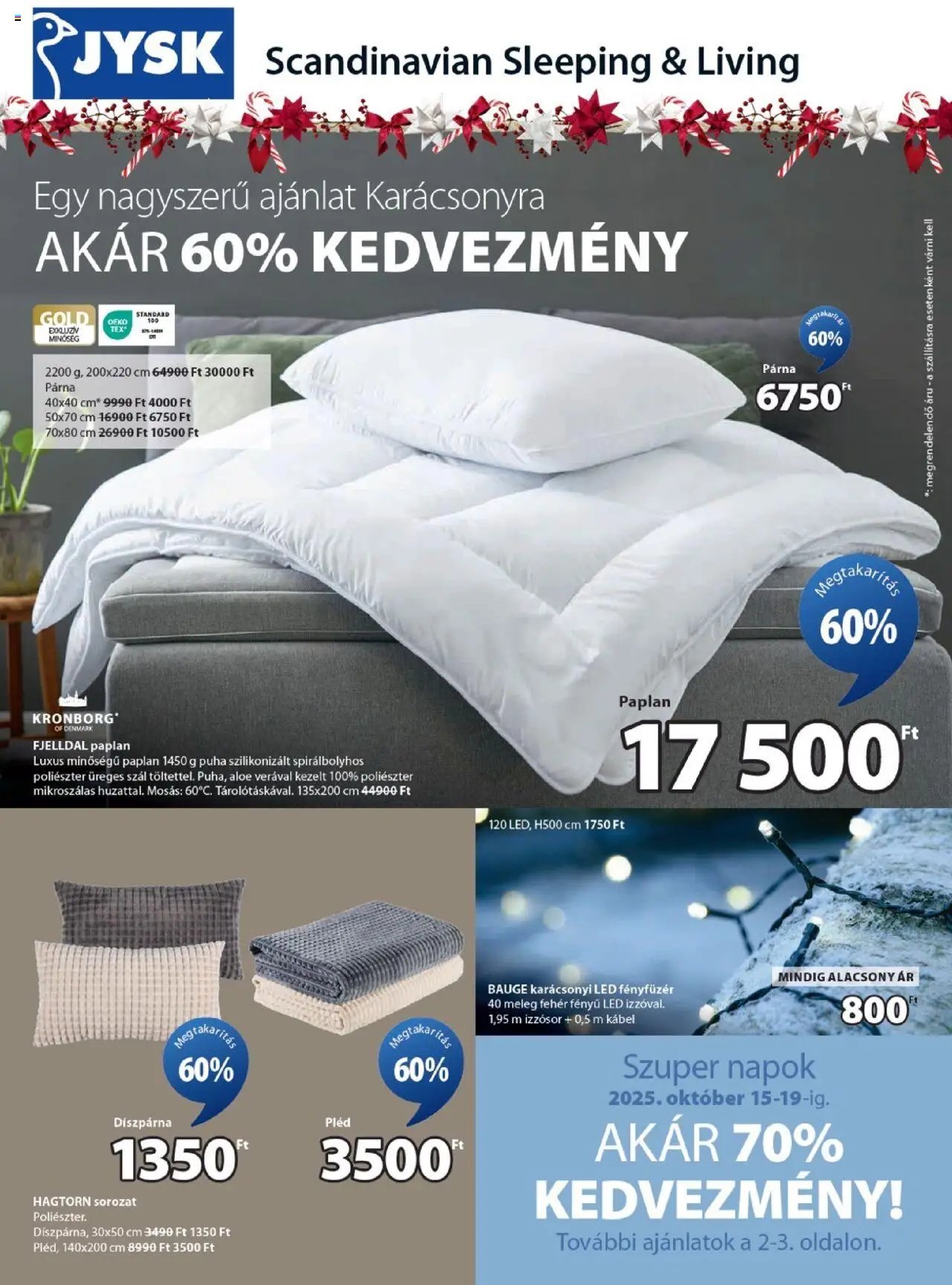 JYSK újság 2025.10.15. Akciós újság JYSK (2025-10-15 - 2025-11-30)