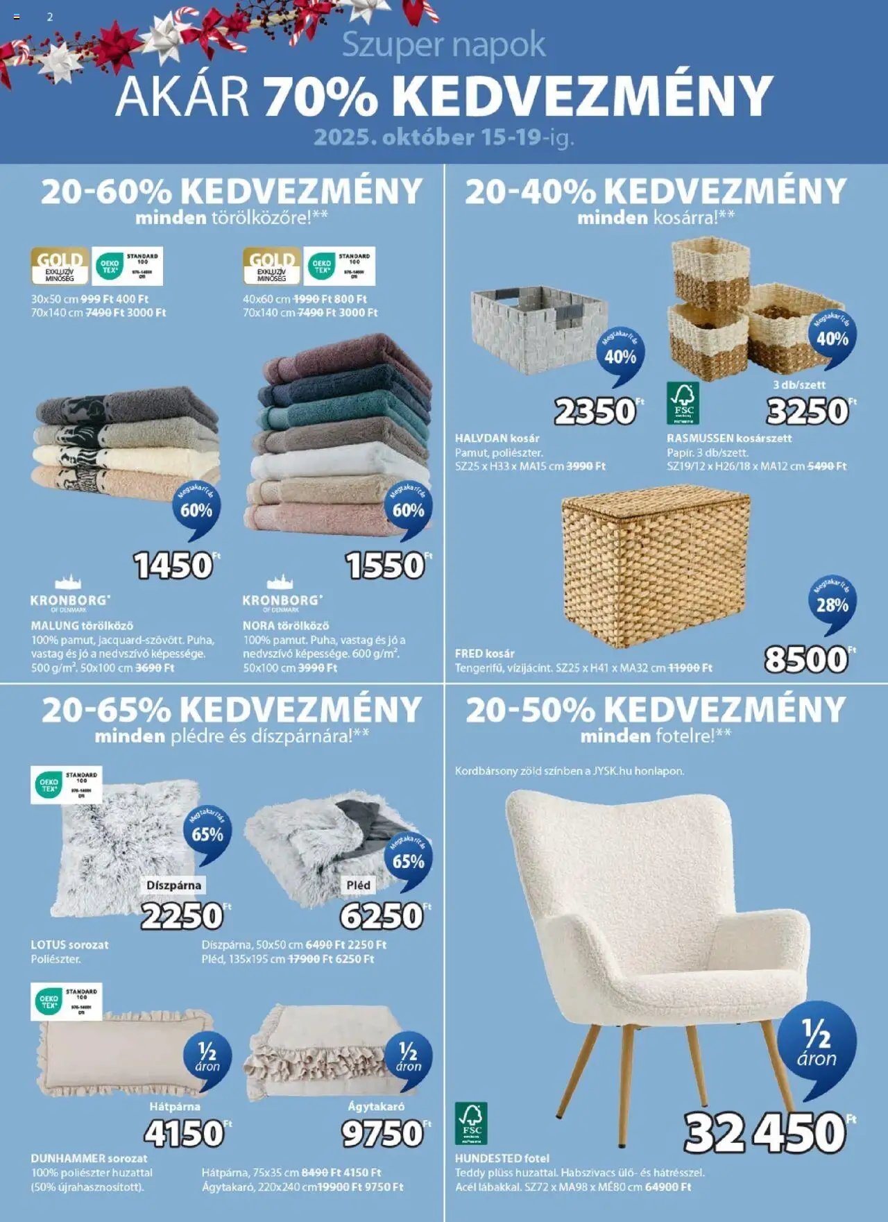 JYSK újság 2025.10.15. Akciós újság JYSK (2025-10-15 - 2025-11-30)
