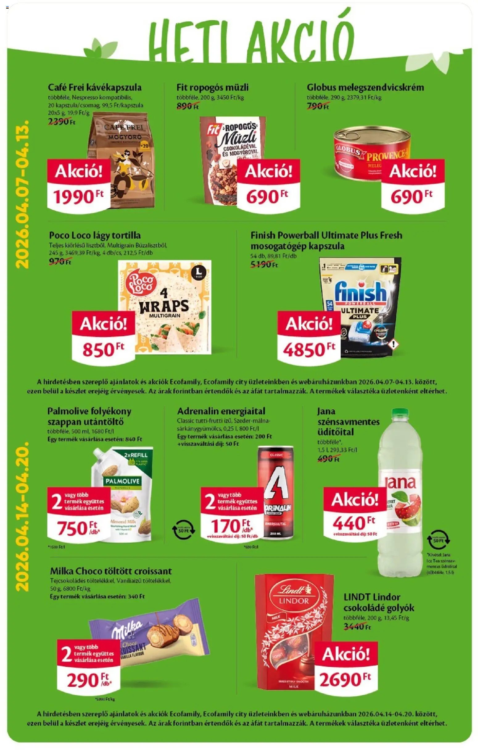 EcoFamily újság 2026.04.09. EcoFamily Akciós újság (2026-04-09 - 2026-04-19)