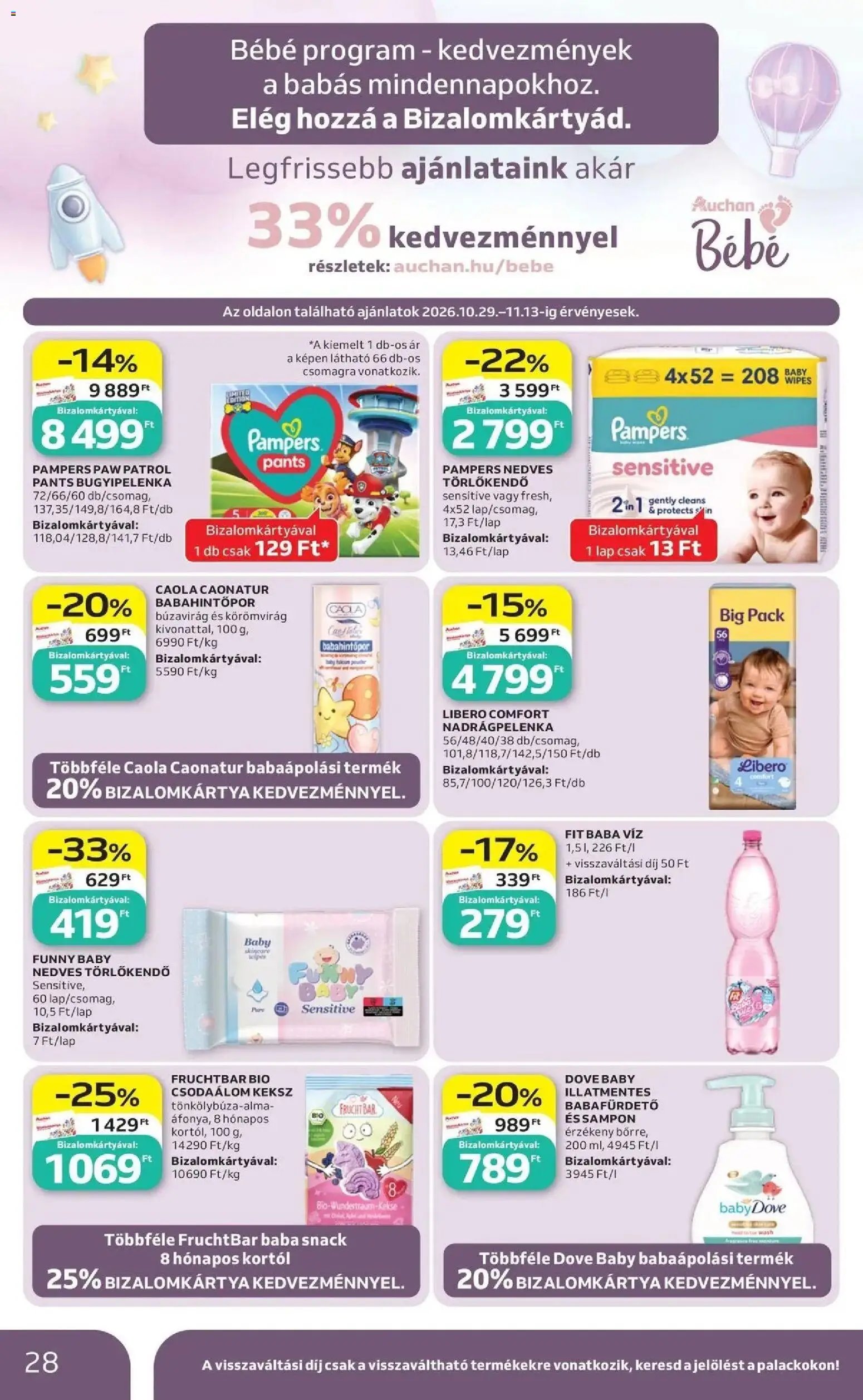 Auchan akciós újság Szolnok 2026.10.29. - lapozható formában szórólap ✳️