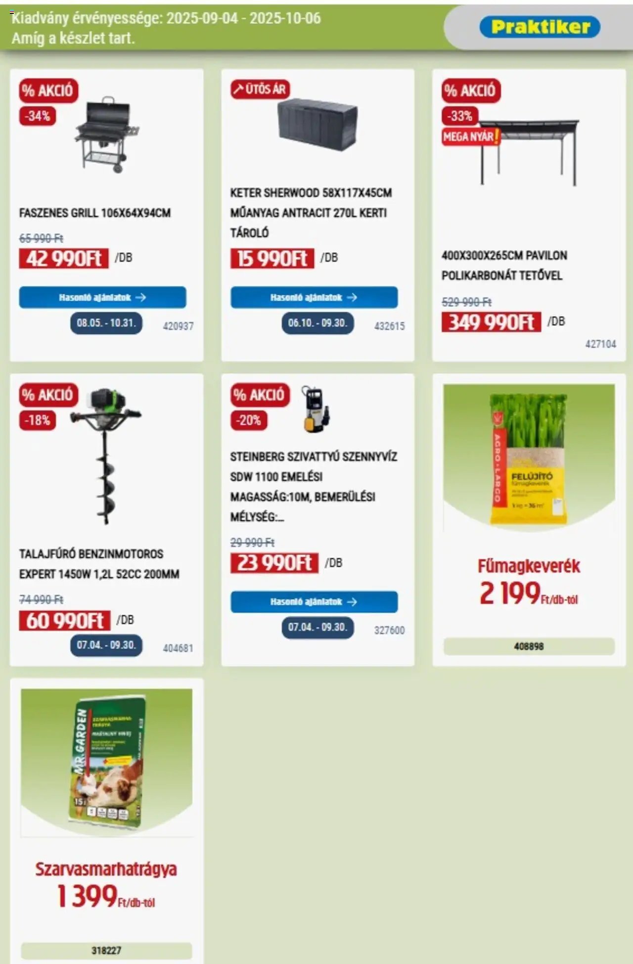 Praktiker újság 2025.09.04. Akciós újság Praktiker (2025-09-04 - 2025-10-06)