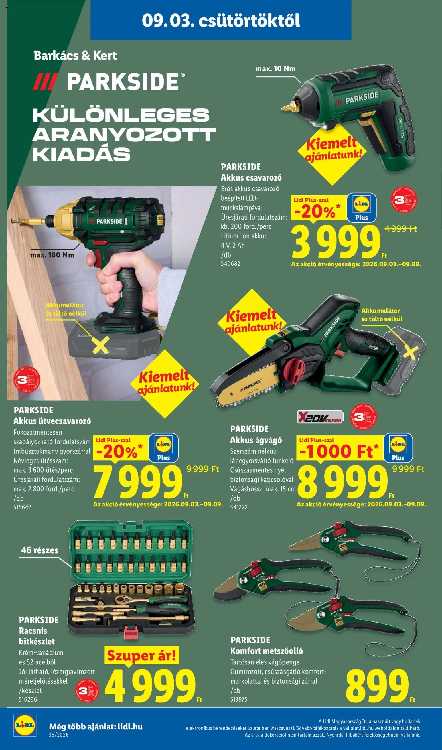 Lidl újság 2026.09.03. Lidl Nonfood kínálatunk