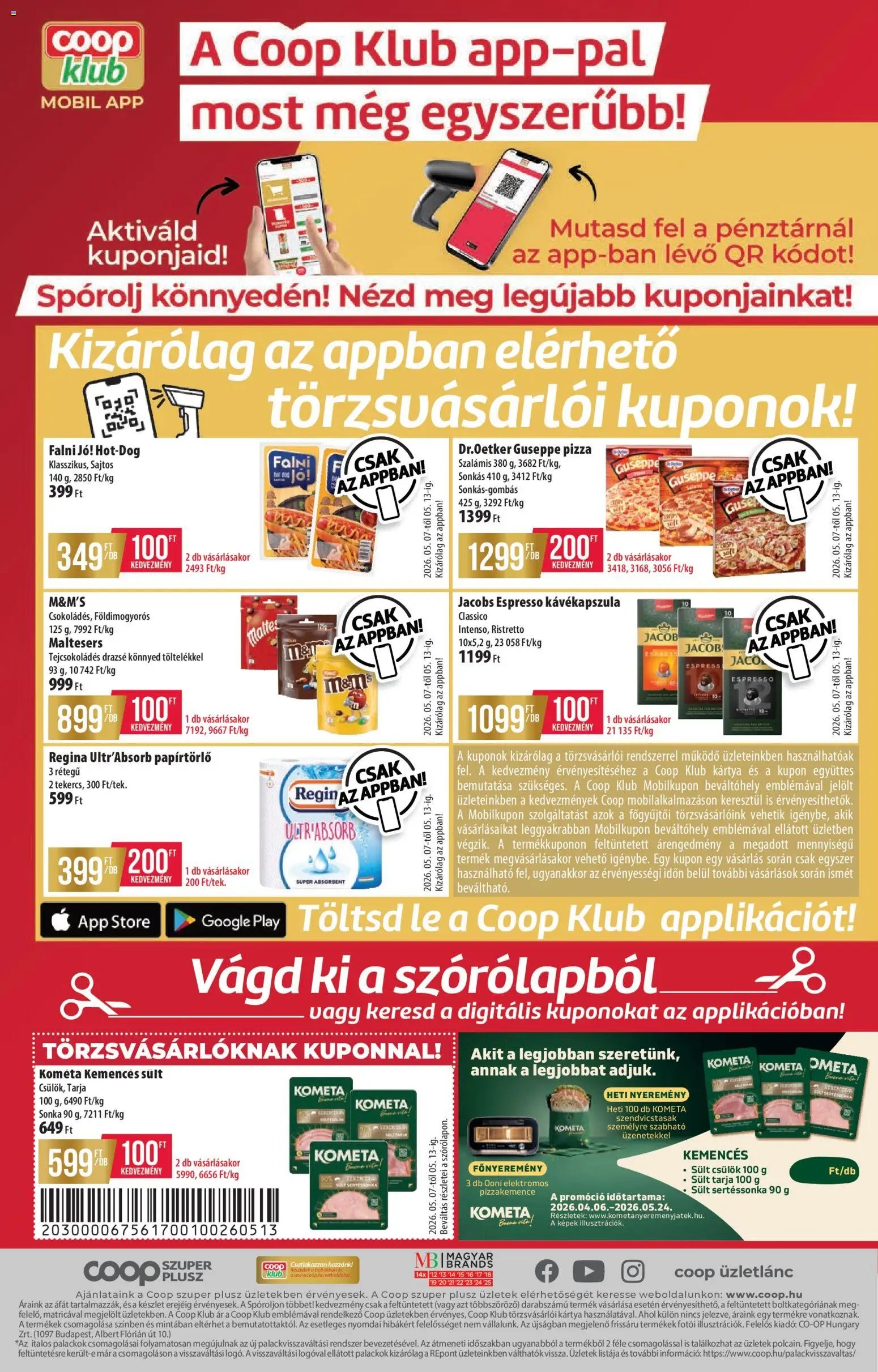 COOP újság 2026.05.07. COOP - Szuper Plusz / Tisza (2026-05-07 - 2026-05-13)