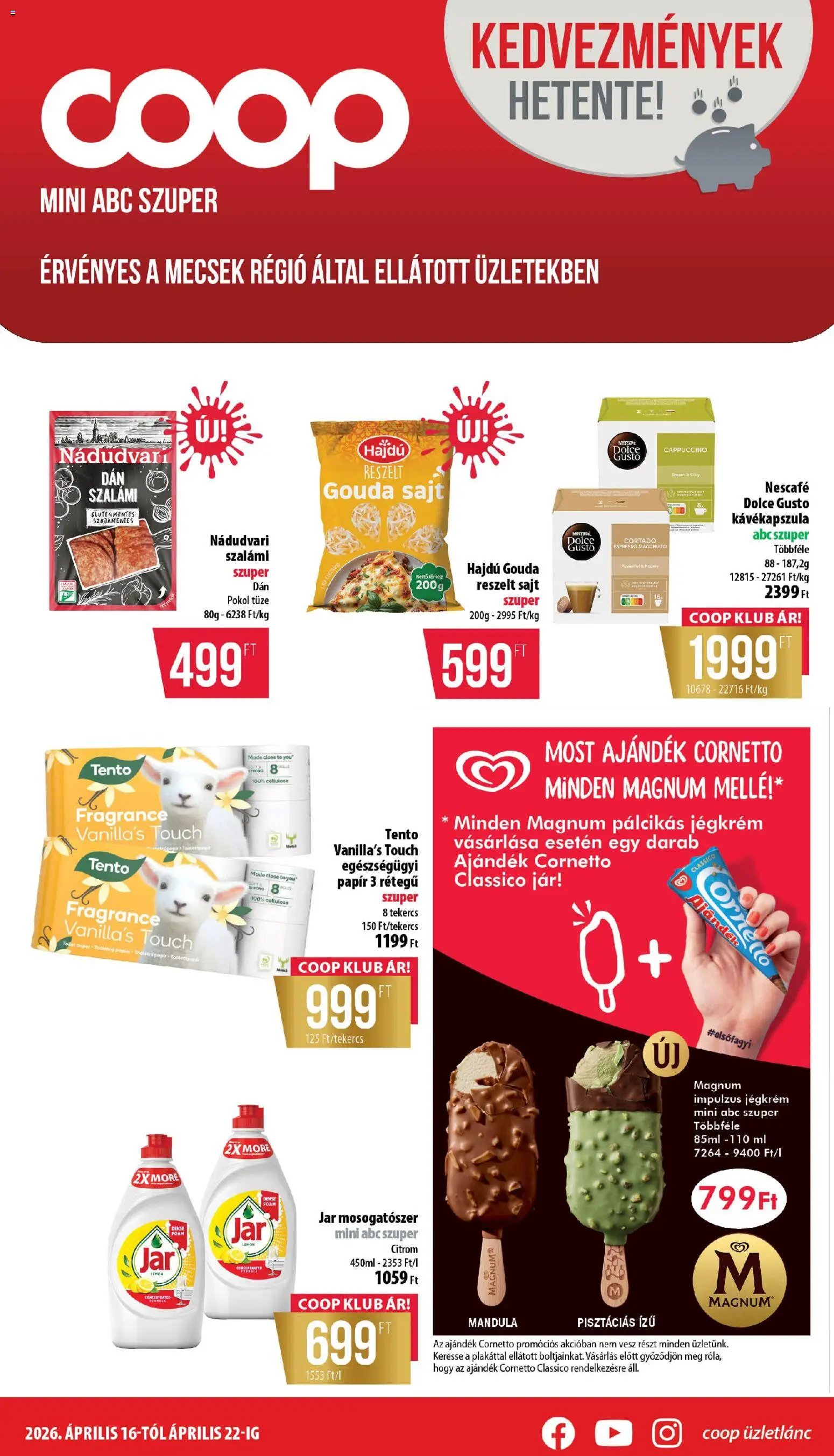 COOP újság 2026.04.16. COOP - Mini & Abc & Szuper / Mecsek (2026-04-16 - 2026-04-22)