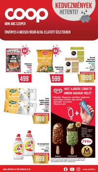 COOP újság 2026.04.16. COOP - Mini & Abc & Szuper / Mecsek (2026-04-16 - 2026-04-22)