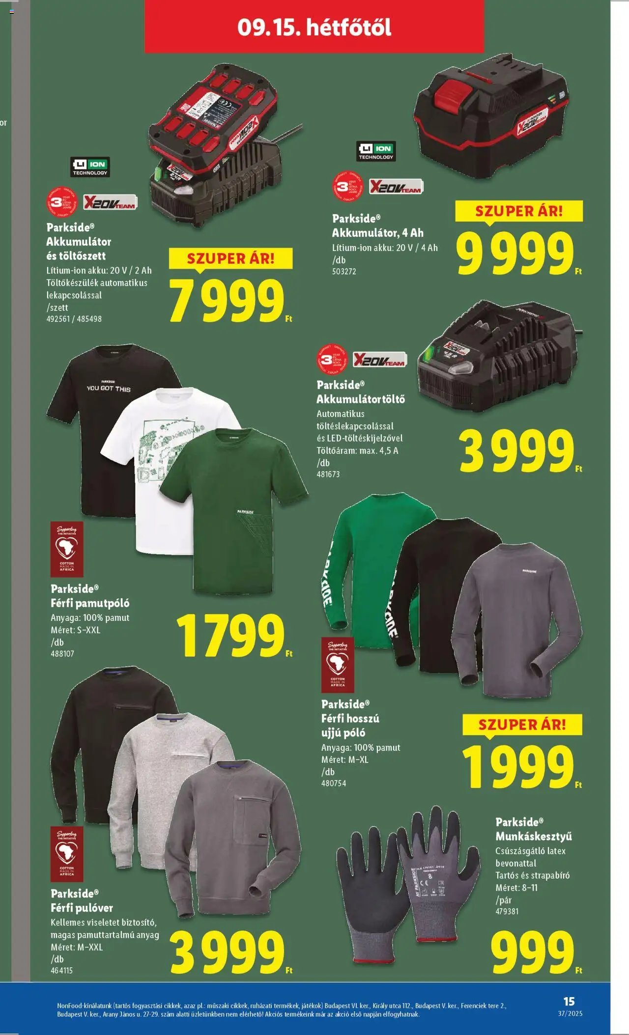 Lidl újság 2025.09.11. Nonfood kínálatunk (2025-09-11 - 2025-09-17)
