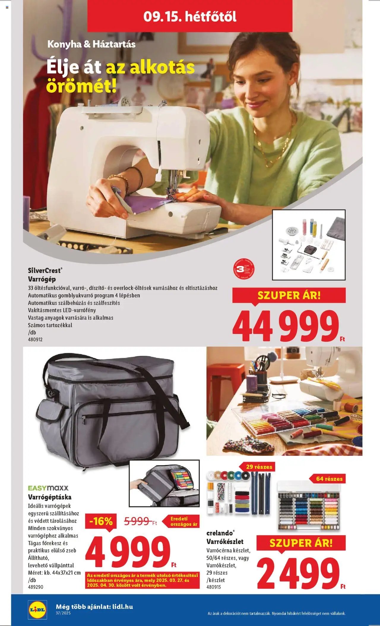 Lidl újság 2025.09.11. Nonfood kínálatunk (2025-09-11 - 2025-09-17)