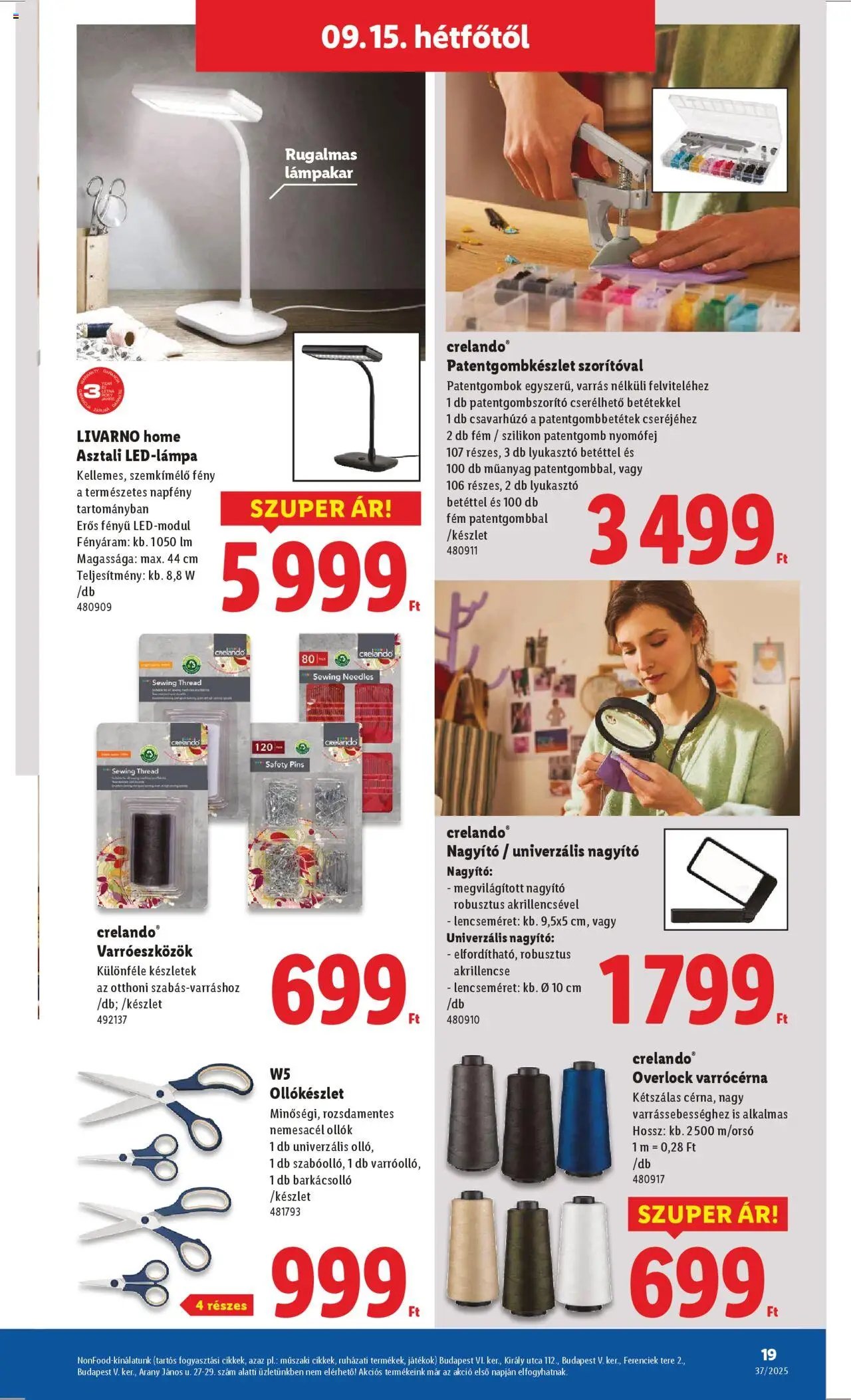 Lidl újság 2025.09.11. Nonfood kínálatunk (2025-09-11 - 2025-09-17)
